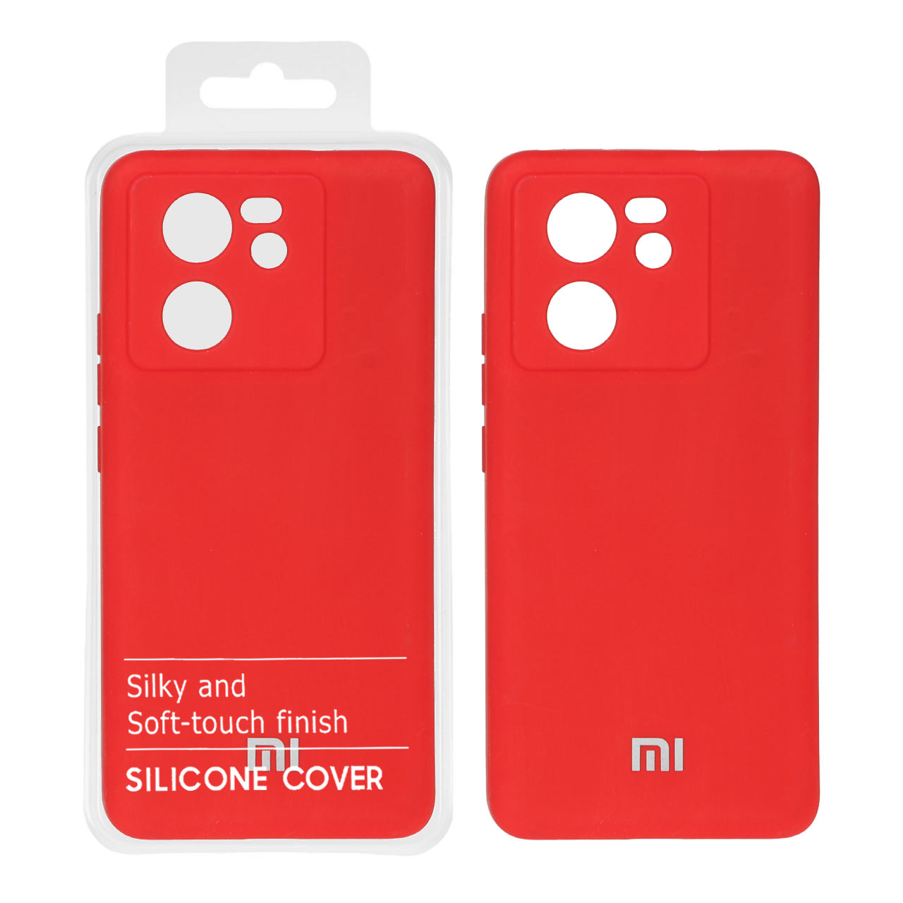 قاب نیو سیلیکون محافظ لنزدار RFF مدل Xiaomi Mi 13t / 13t Pro - قرمز (پک دار)