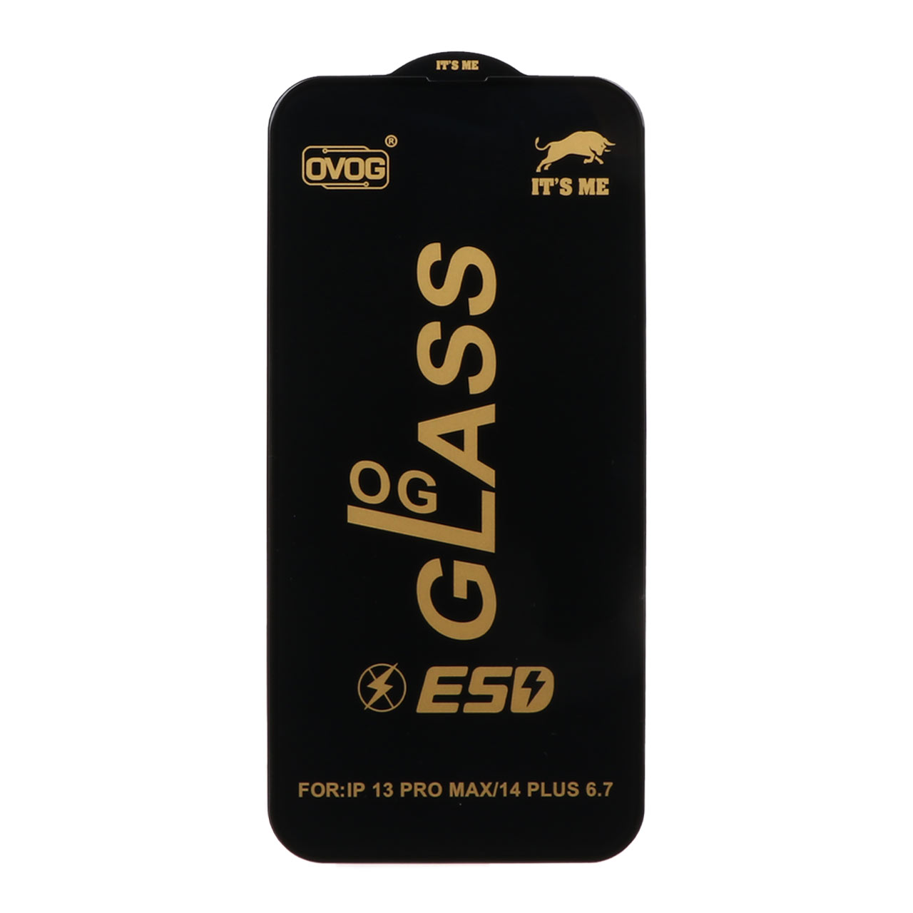 محافظ صفحه نمایش شیشه‌ای فول کاور OG ESD OVOG مناسب برای آیفون 13 پرو مکس و آیفون 14 پلاس