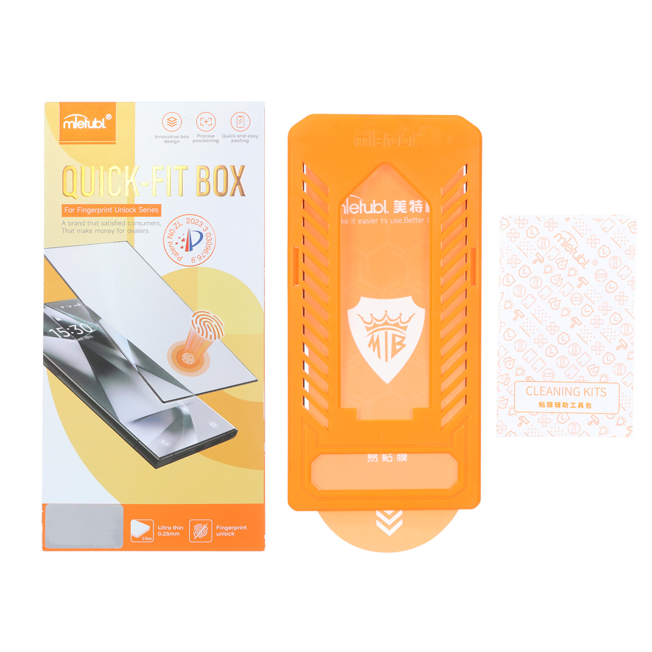 محافظ صفحه نمایش شیشه‌ای اورجینال Mietubl مدل Quick Fit Box مناسب برای آیفون 16 پرو مکس