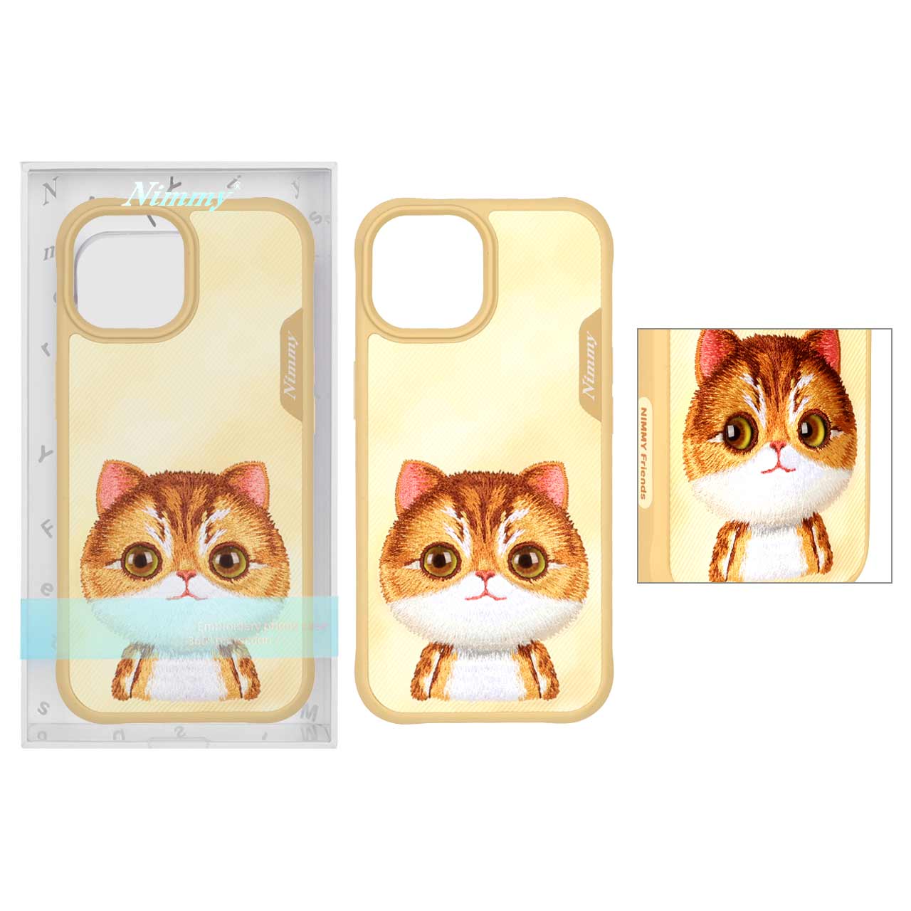 قاب اورجینال Nimmy گلدوزی برجسته Apple iPhone 15 / iPhone 14 / iPhone 13 - طرح 9 