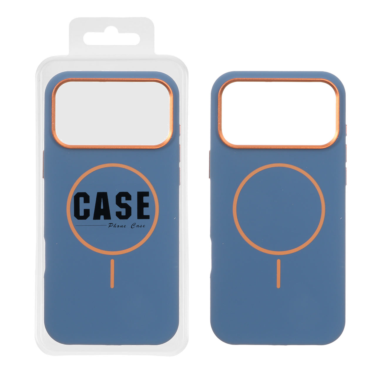 قاب سیلیکونی پاک کنی اورجینال درجه یک MagSafe لنز فلزی Apple iPhone 17 Pro Max - آبی تیره