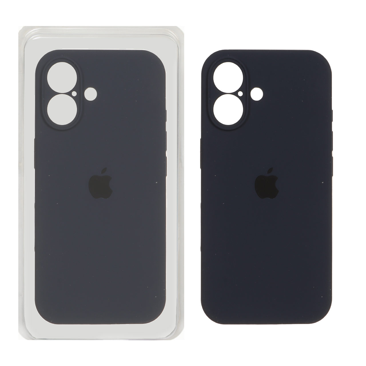 قاب سیلیکونی محافظ لنزدار اورجینال Apple iPhone 17 سرمه‌ای تیره