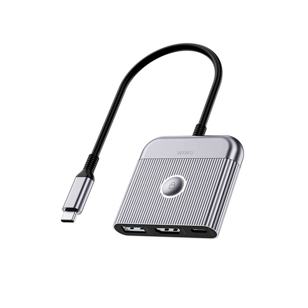 هاب 3 پورت Wiwu Type-C مدل Travel Wi-HB002 - خاکستری