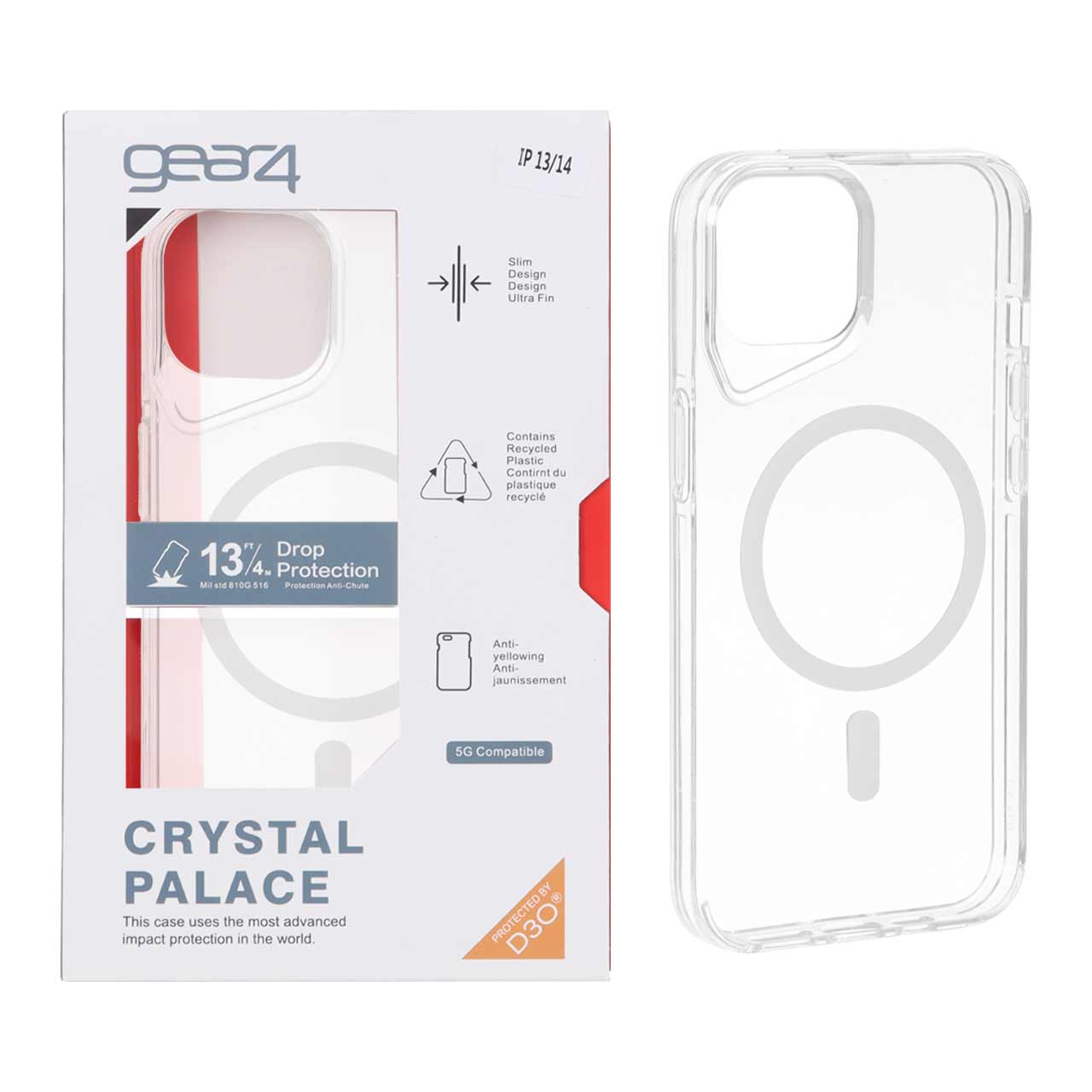 قاب Crystal Palace شفاف MagSafe مناسب برای آیفون 13 و آیفون 14