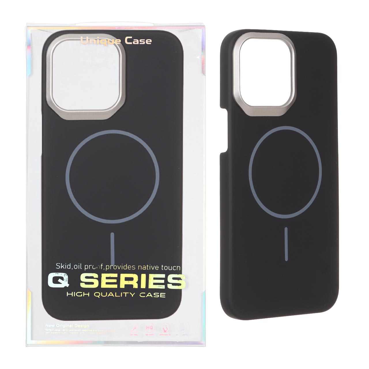 قاب اورجینال Q Series پشت سخت MagSafe دور لنز برجسته مناسب برای آیفون 15 پرو مکس