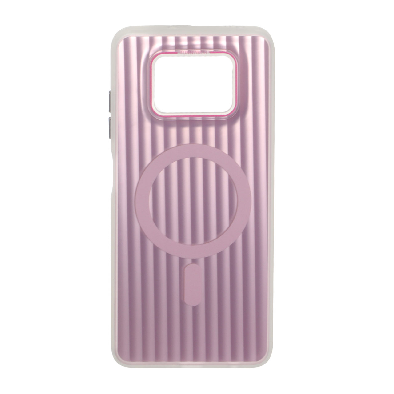 قاب کرکره ای Funnyrich طرح مگ سیف دور مات مناسب برای شیائومی پوکو X3 / X3 Pro / X3 NFC - صورتی