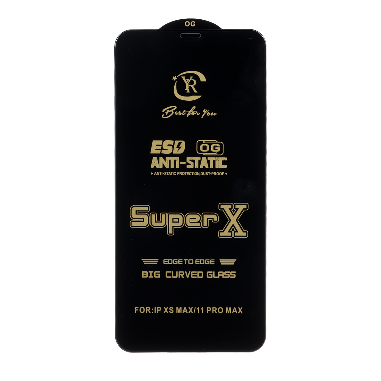 محافظ صفحه نمایش آنتی استاتیک فول کاور Super X مناسب برای آیفون 11 پرو مکس و آیفون XS مکس