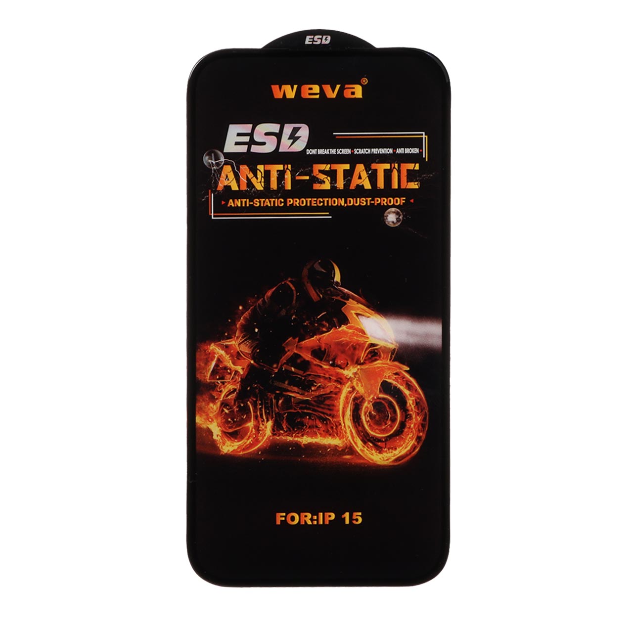 محافظ صفحه نمایش شیشه‌ای فول کاور ESD Anti Static ویوا مناسب برای آیفون 16، آیفون 15 و آیفون 14 پرو