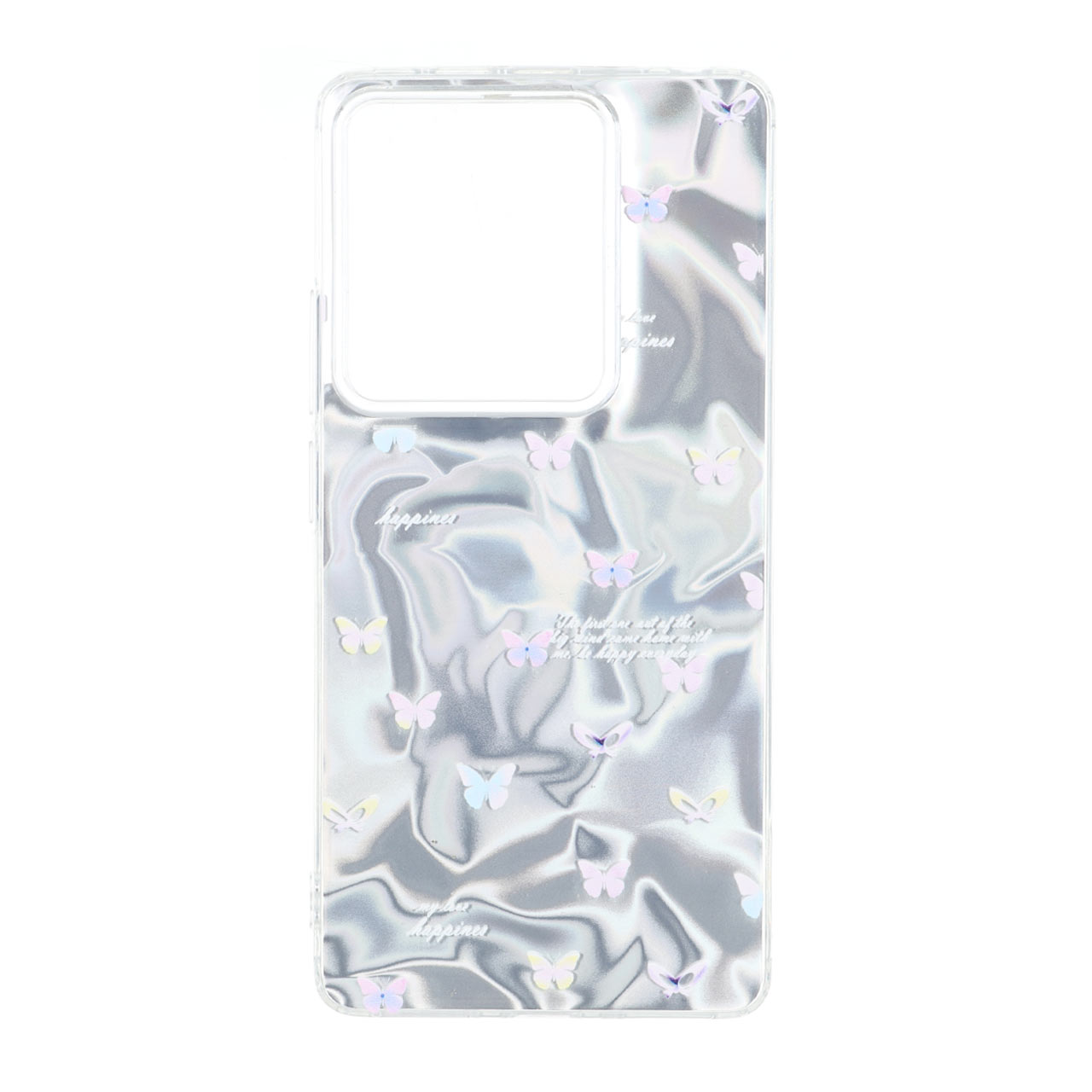 قاب طرح Silver Cloud پروانه ای دور ژله ای مناسب برای شیائومی ردمی نوت 14 اس / ردمی نوت 13 پرو 4G / پوکو ام 6 پرو 4G