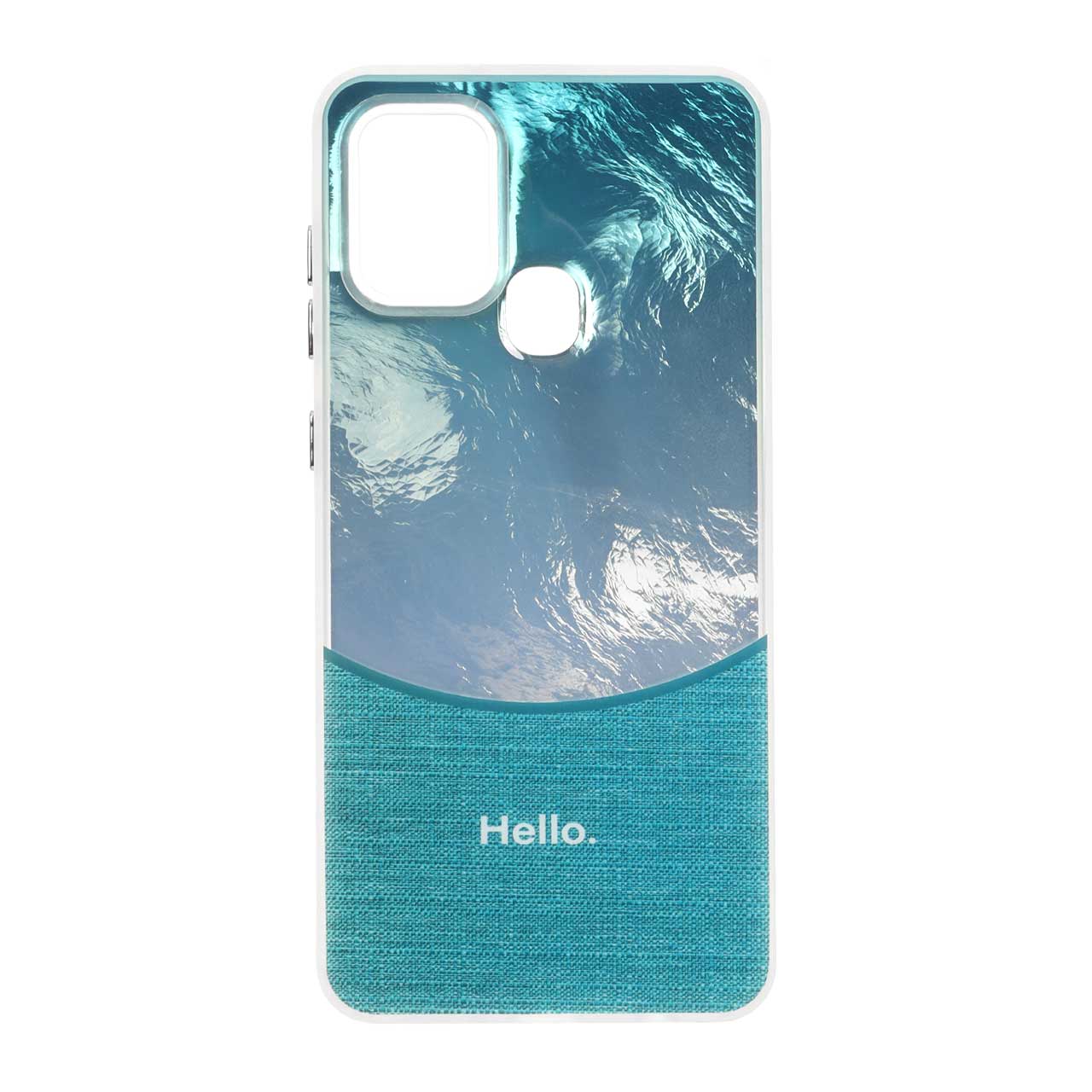 قاب طرح Hello جین Ice آبی مناسب برای سامسونگ گلکسی A21s
