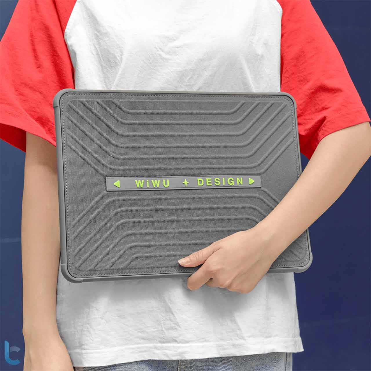 کاور مک بوک 15.3/15.4 اینچی Wiwu مدل Defender Sleeve Pro - خاکستری