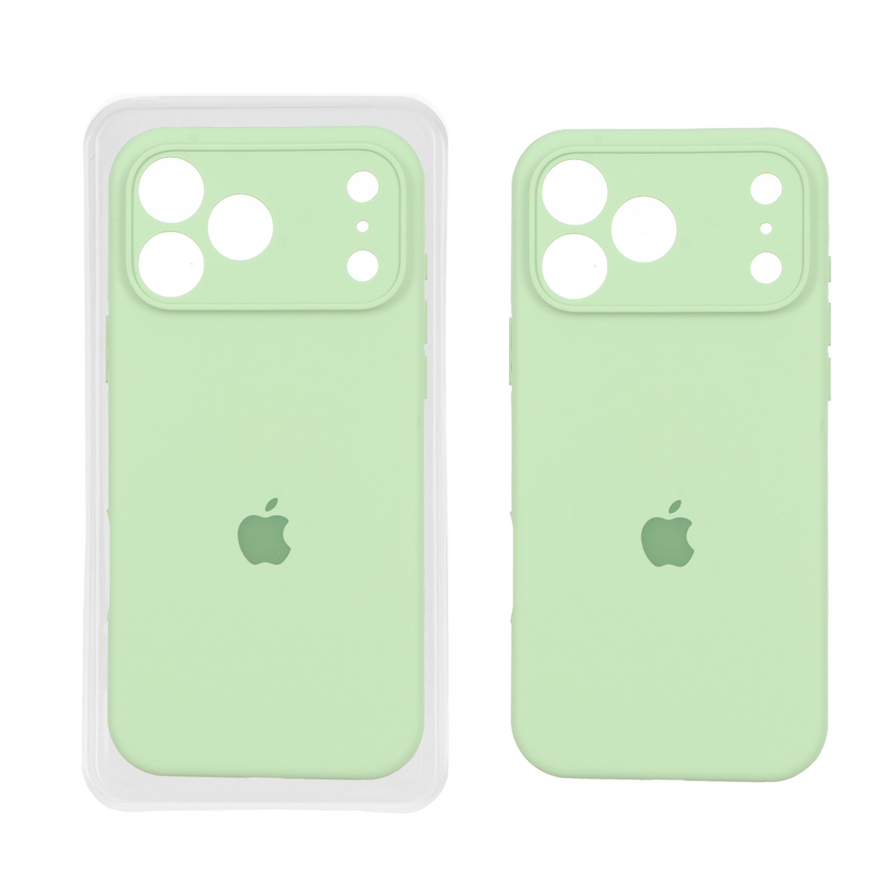 قاب سیلیکونی پاک کنی اورجینال ++A مدل Apple iPhone 17 Pro Max - سبز مغز پسته ای (پک دار)