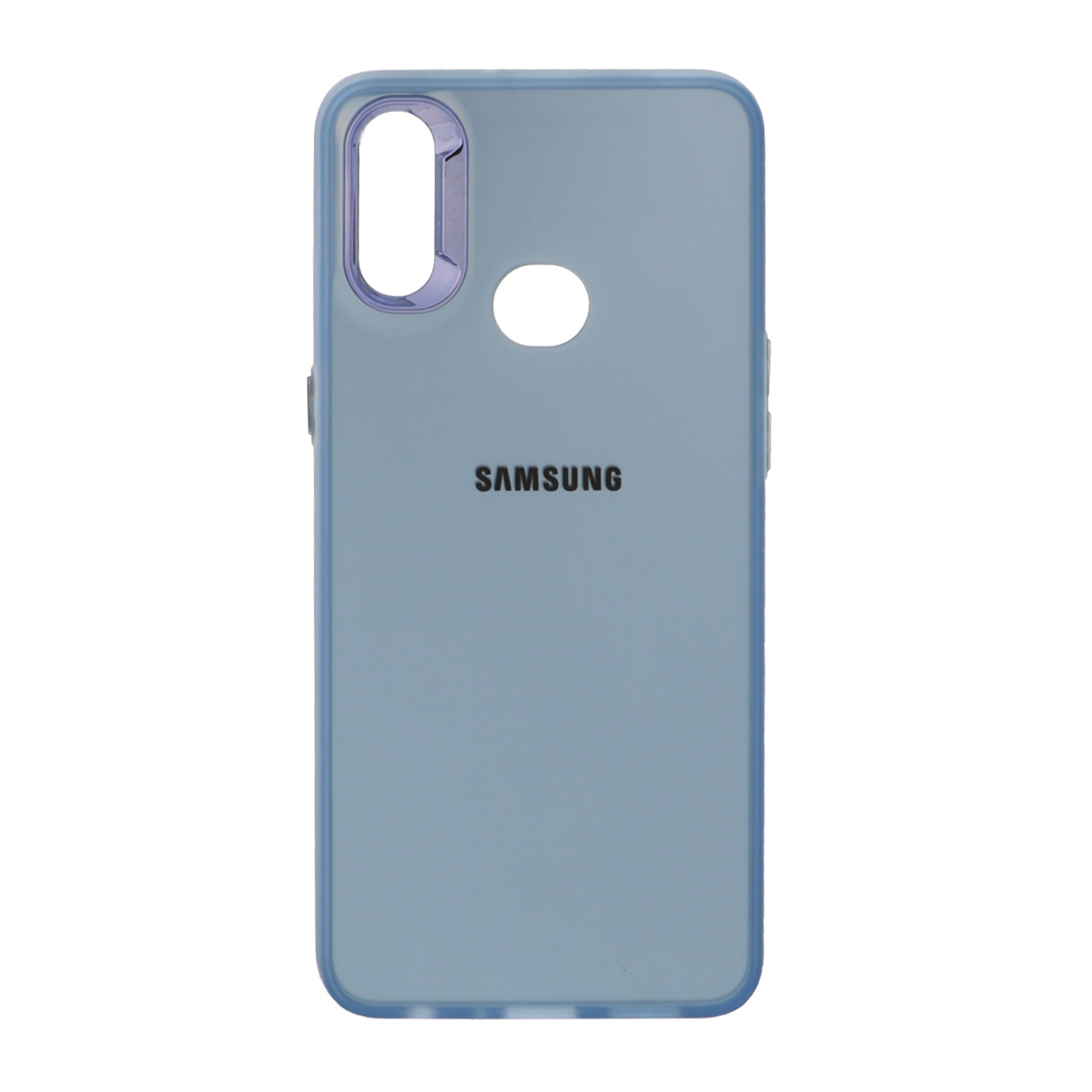 قاب SO COOL لنز متال لوگودار Samsung Galaxy A10s - آبی