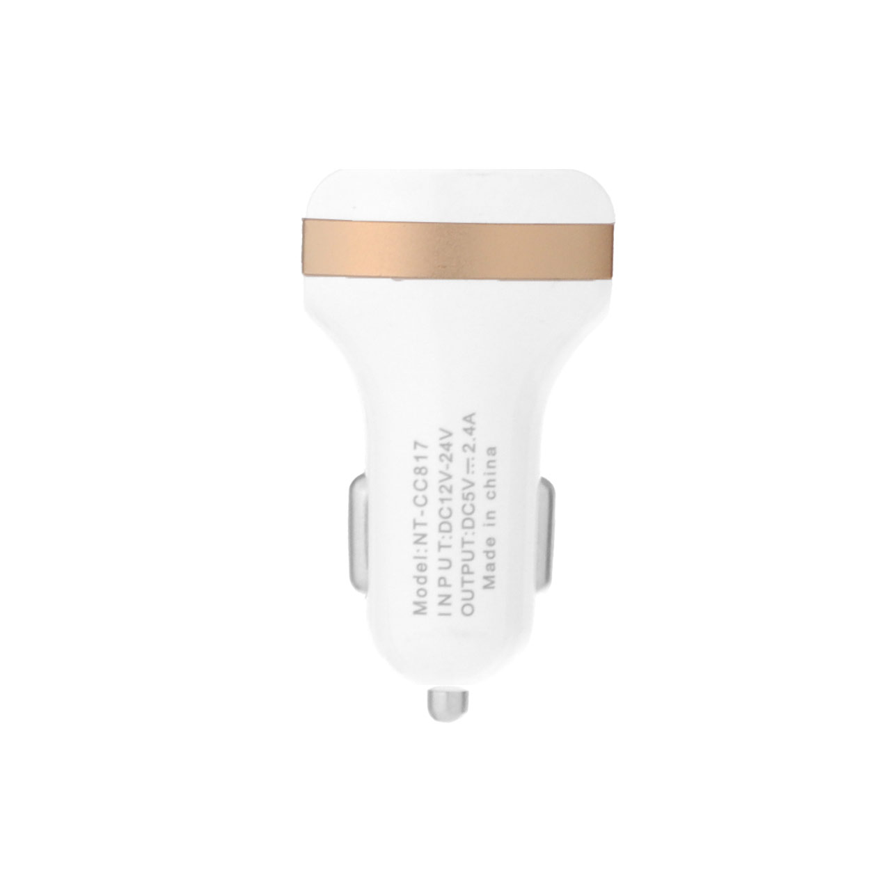 شارژر فندکی فست Nitu مدل CC817 12W با دو پورت USB همراه کابل Micro USB سفید