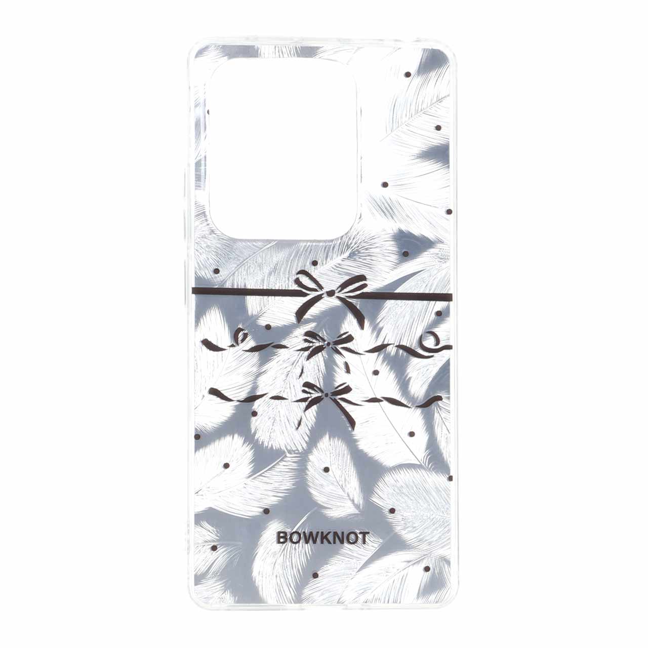 قاب طرح پر و پاپیون اطلسی دور ژله ای مناسب برای شیائومی ردمی نوت 14 اس و ردمی نوت 13 پرو 4G و پوکو ام 6 پرو 4G
