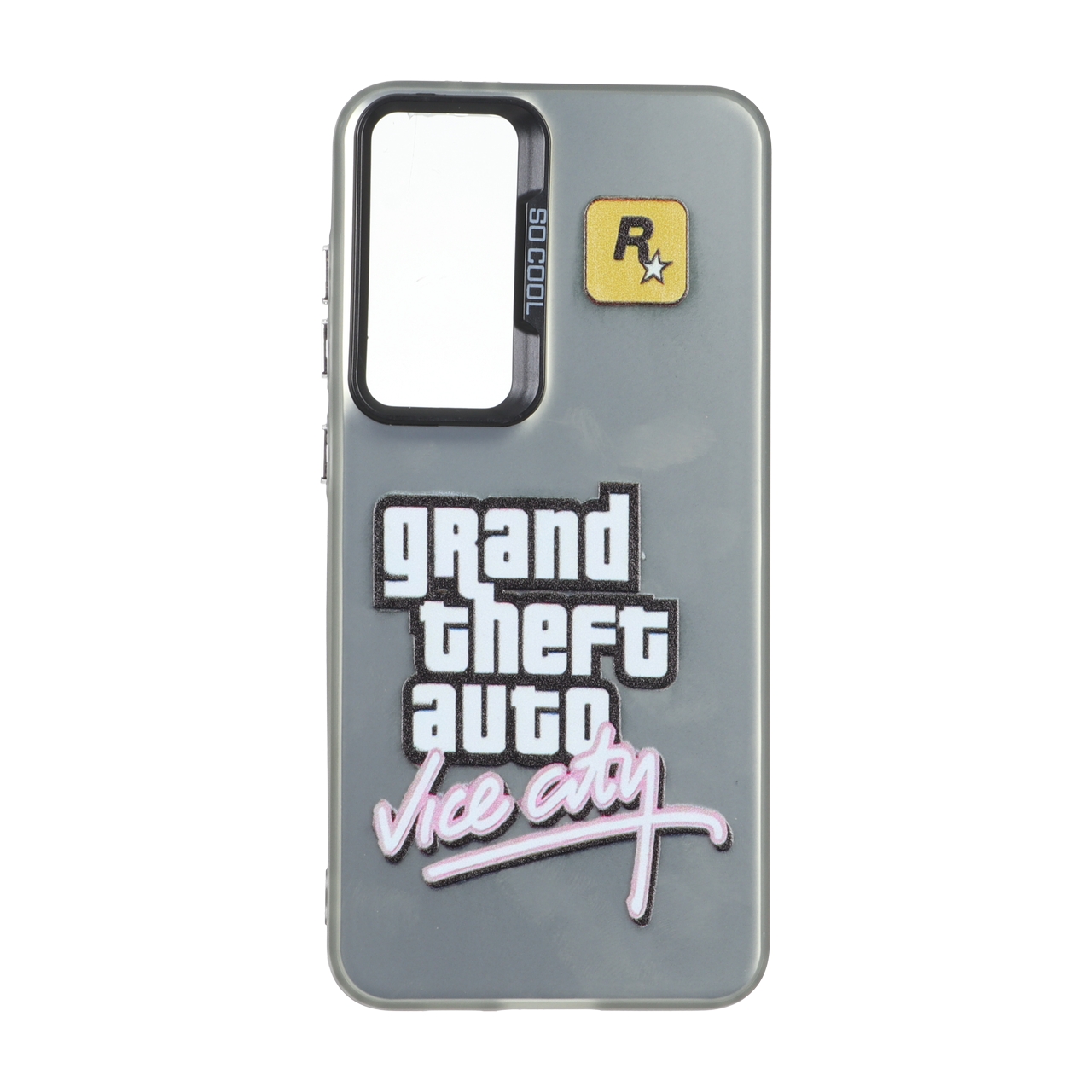 قاب طرح Grand Theft Auto Vice City با بلک لنز و دکمه‌های کروم SO COOL مناسب برای سامسونگ گلکسی S24 FE