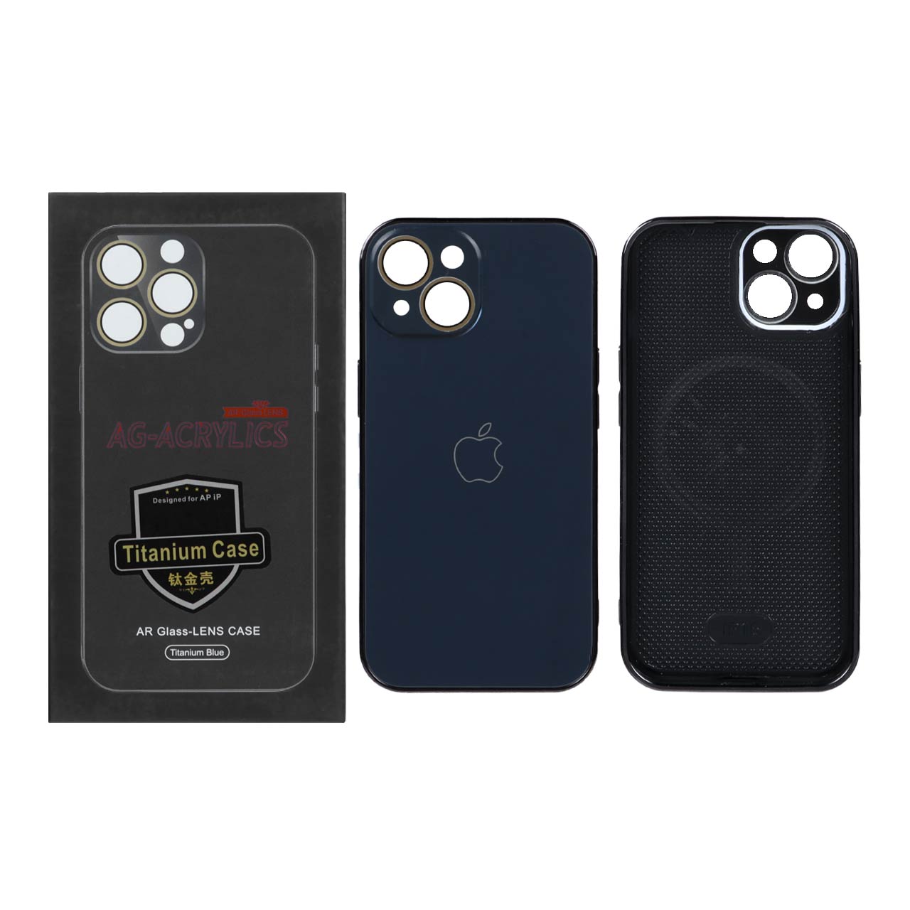 قاب AG ACRYLICS محافظ لنز گلس Magsafe مدل Apple iPhone 15 - مشکی (پک دار)