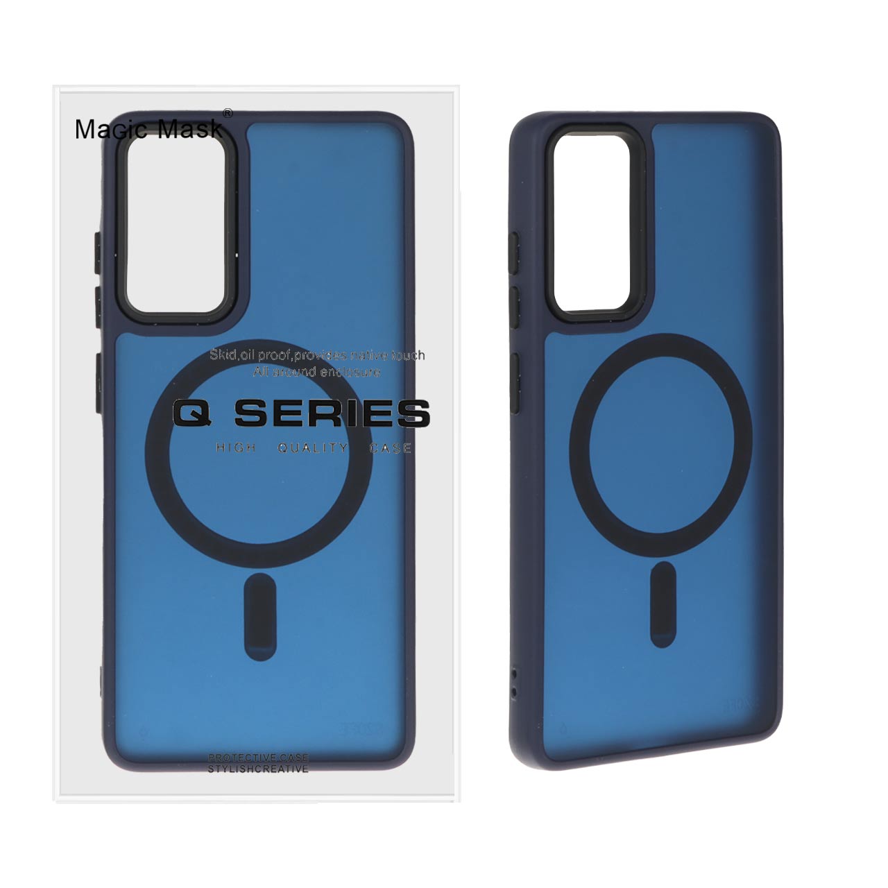 قاب اورجینال Magic Mask مات مگ سیف بلک لنز مناسب برای سامسونگ گلکسی S20 FE سرمه ای