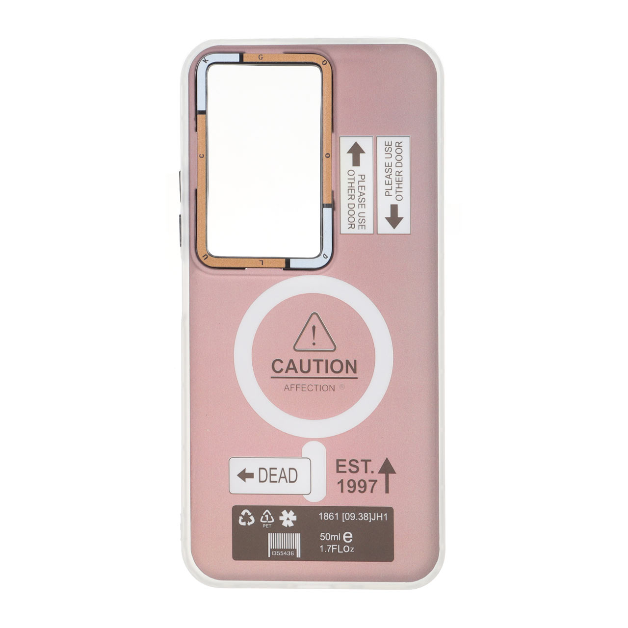 قاب طرح Caution دور مات مگ سیف مناسب برای شیائومی ردمی ۱۵ 4G