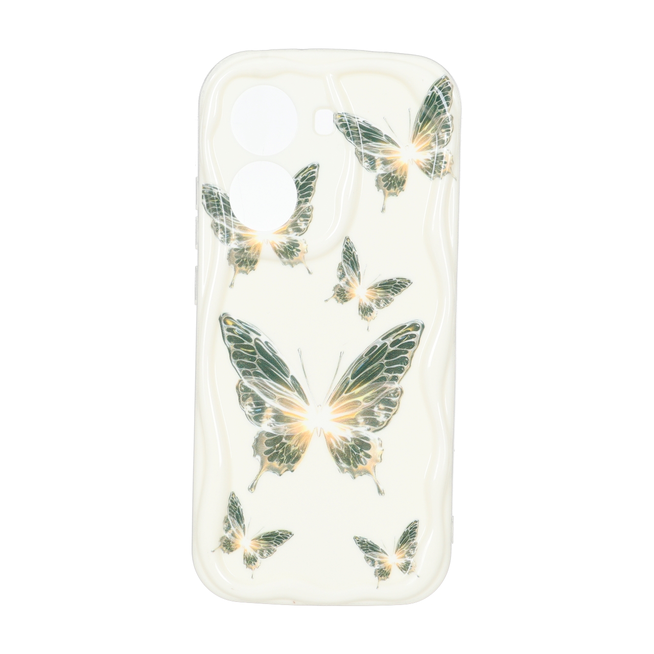 قاب طرح پروانه کنگره ای ژله ای محافظ لنزدار مناسب برای شیائومی Xiaomi Poco X7 Pro