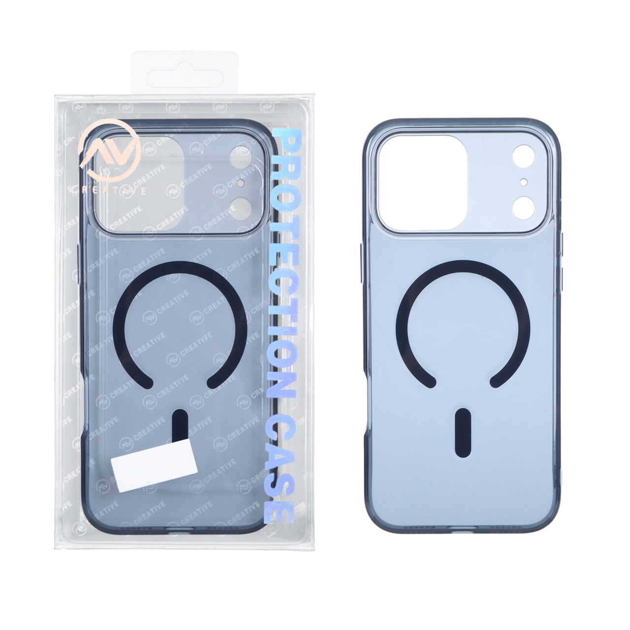 قاب اورجینال AV شفاف کریستالی Magsafe مدل Apple iPhone 17 Pro Max - سرمه ای (پک دار)