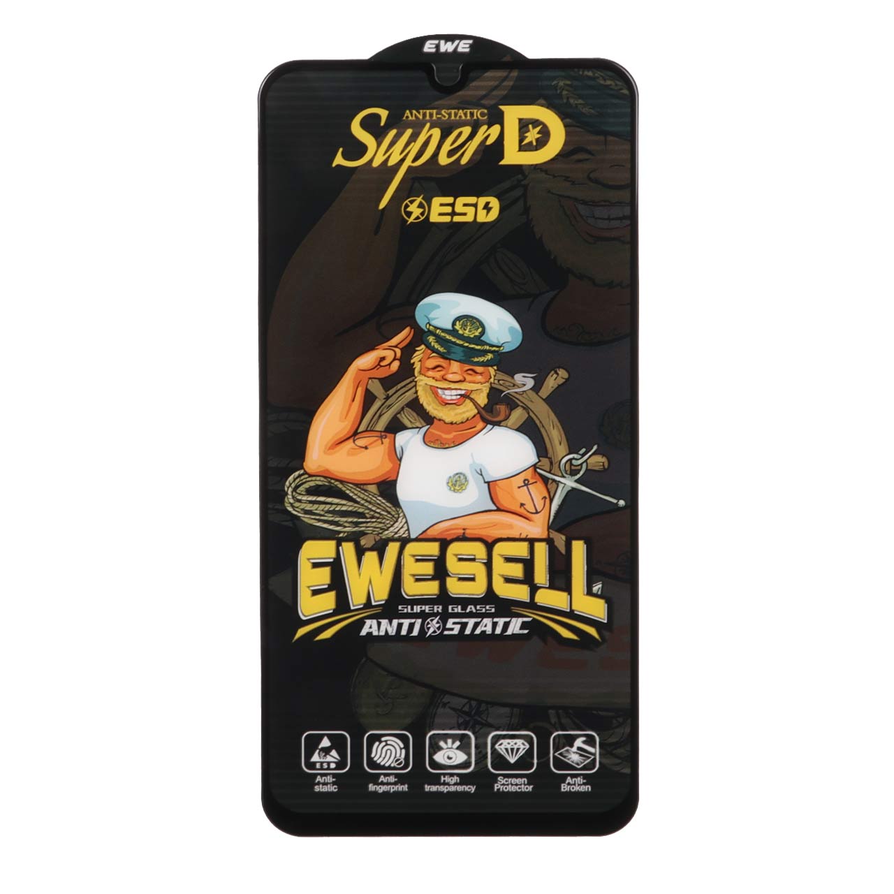محافظ صفحه نمایش شیشه ای Full Cover Super D Esd Ewesell مدل Samsung Galaxy A15 / A25 / A24 / M34 / F34 (بدون پک)