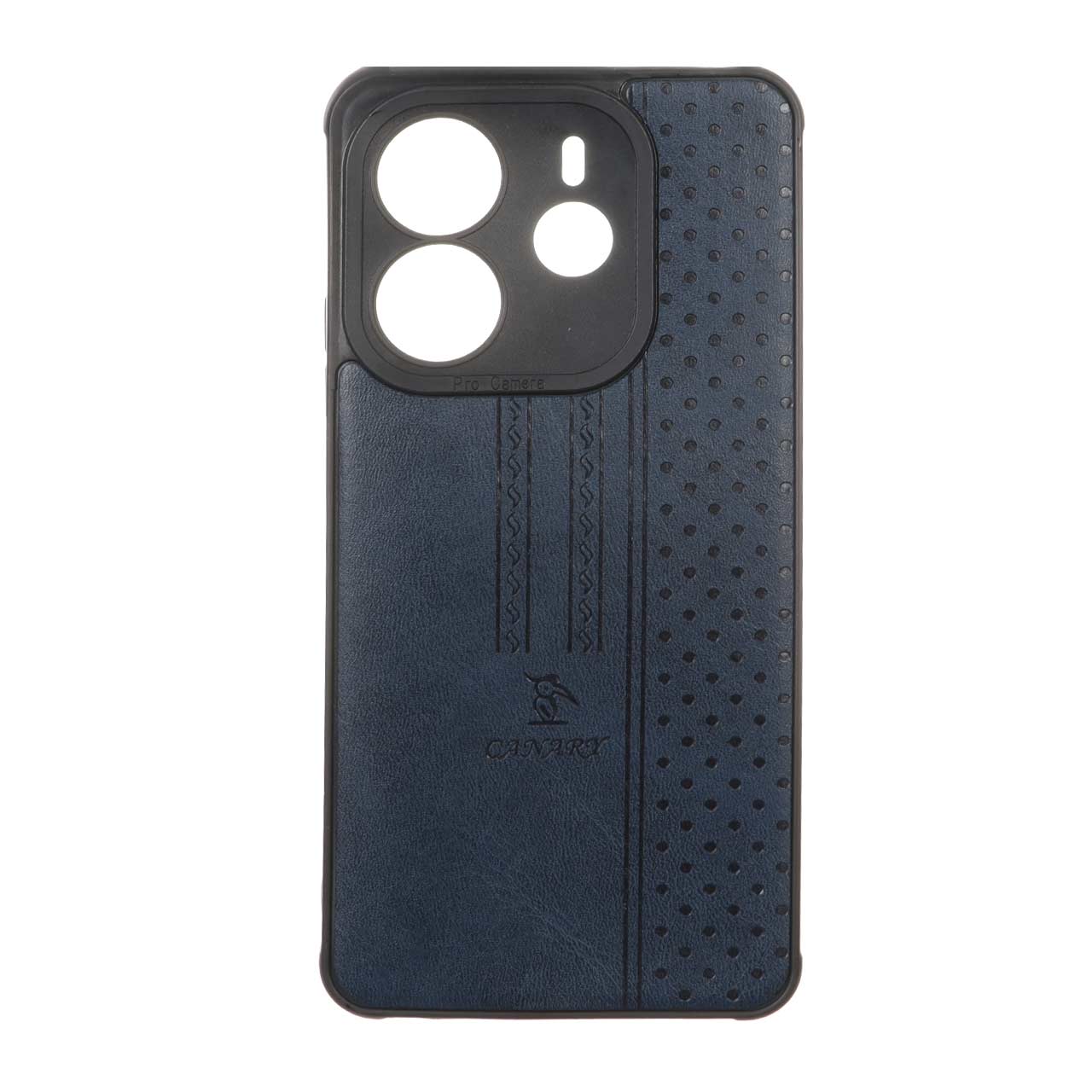 قاب طرح چرم CANARY نقطه چین سرمه ای مناسب برای شیائومی ردمی نوت ۱۴ 4G