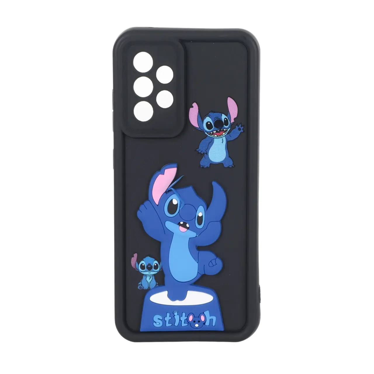قاب Solid Case طرح عروسکی برجسته Stitch مناسب برای سامسونگ گلکسی A52 / A52s