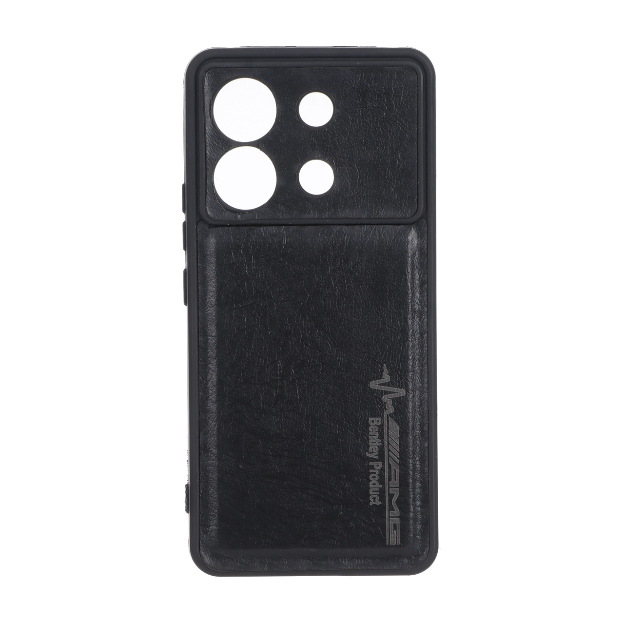 قاب طرح چرم AMG محافظ لنزدار Xiaomi Redmi Note 13 Pro 5G / Poco X6 5G - مشکی