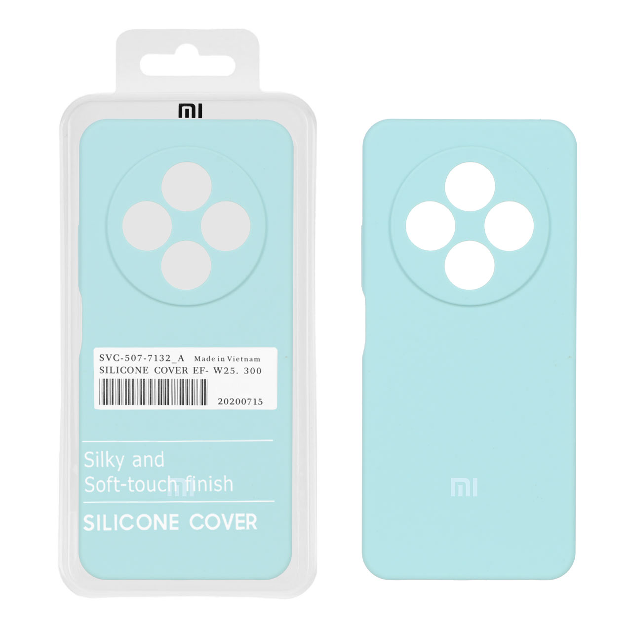 قاب سیلیکونی پاک کنی اورجینال درجه یک Xiaomi Redmi 14C / Redmi A3 Pro / Redmi A4 / Poco C75 - سبز روشن (پک دار)