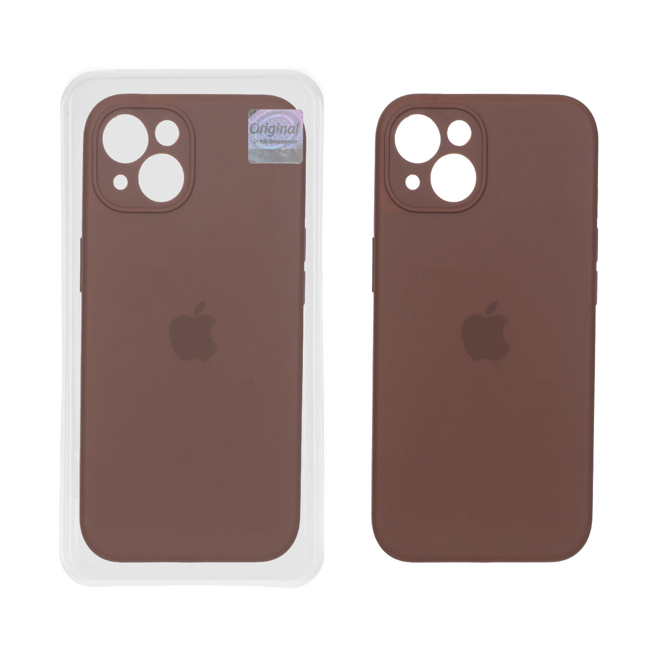 قاب سیلیکونی پاک کنی اورجینال Master Quality مدل Apple iPhone 13 / iPhone 14 - قهوه ای (پک دار)