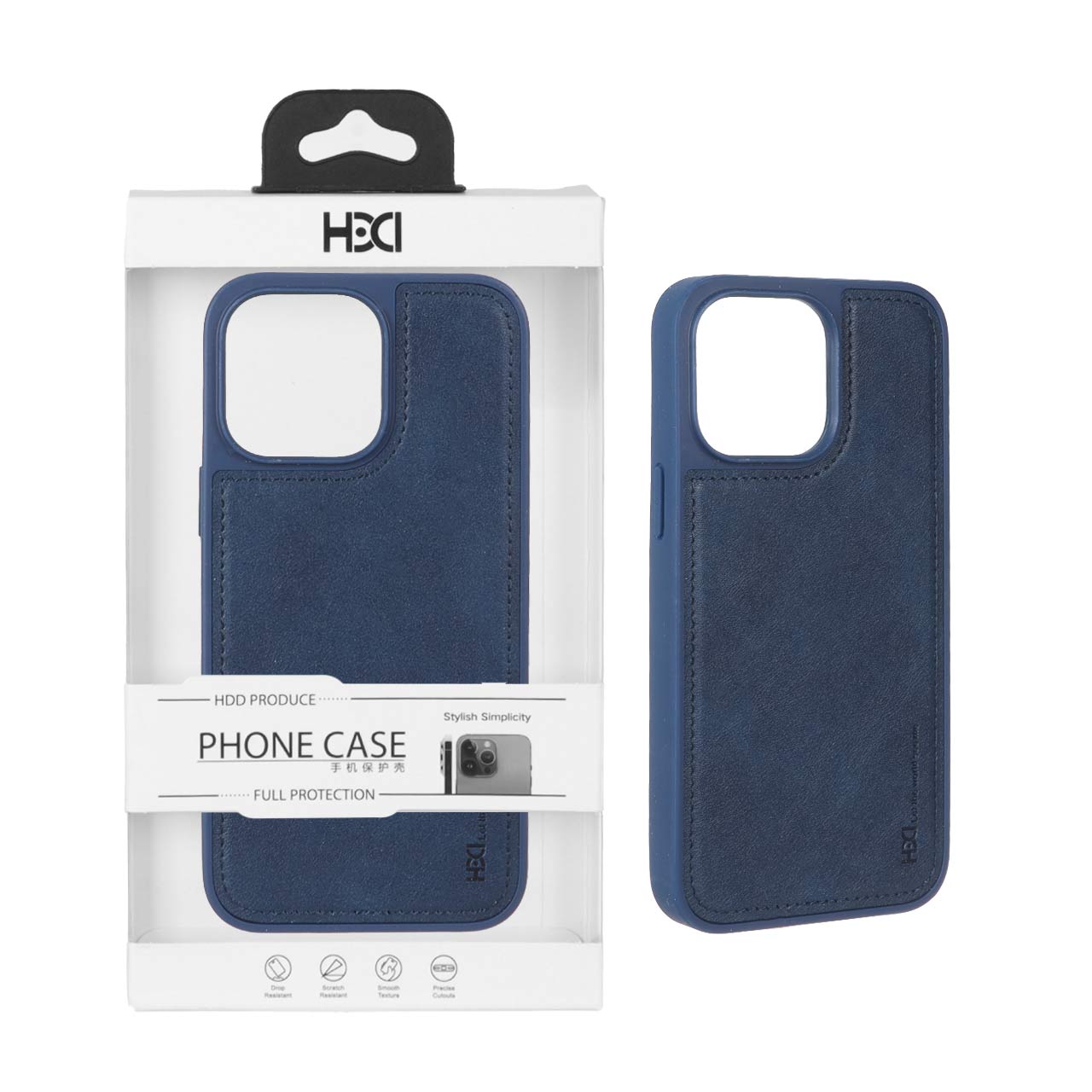 قاب اورجینال HDD دوخت دار Apple iPhone 14 Pro Max - سرمه ای