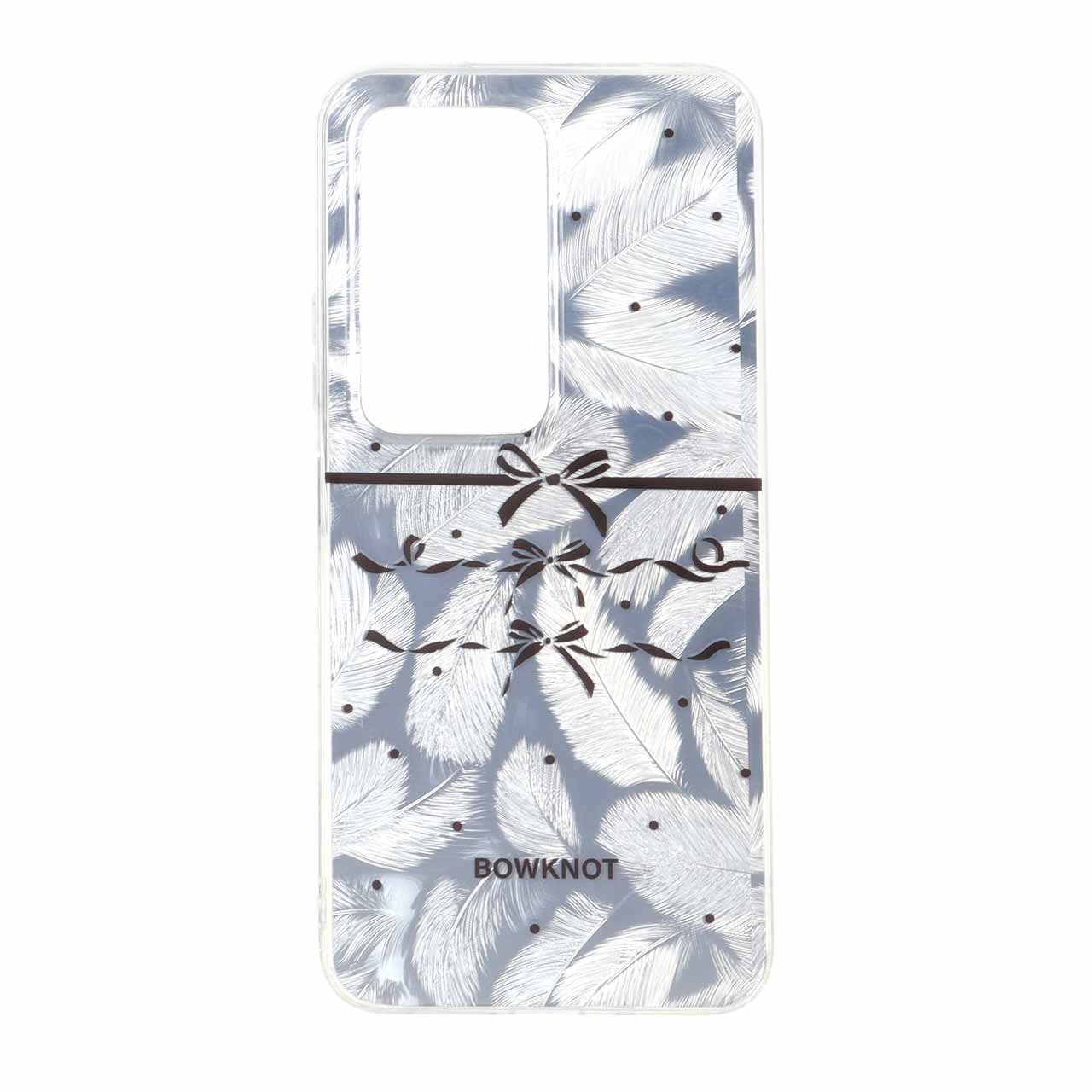 قاب طرح پر اطلسی دور ژله‌ای مناسب برای شیائومی ردمی ۱۵ 4G