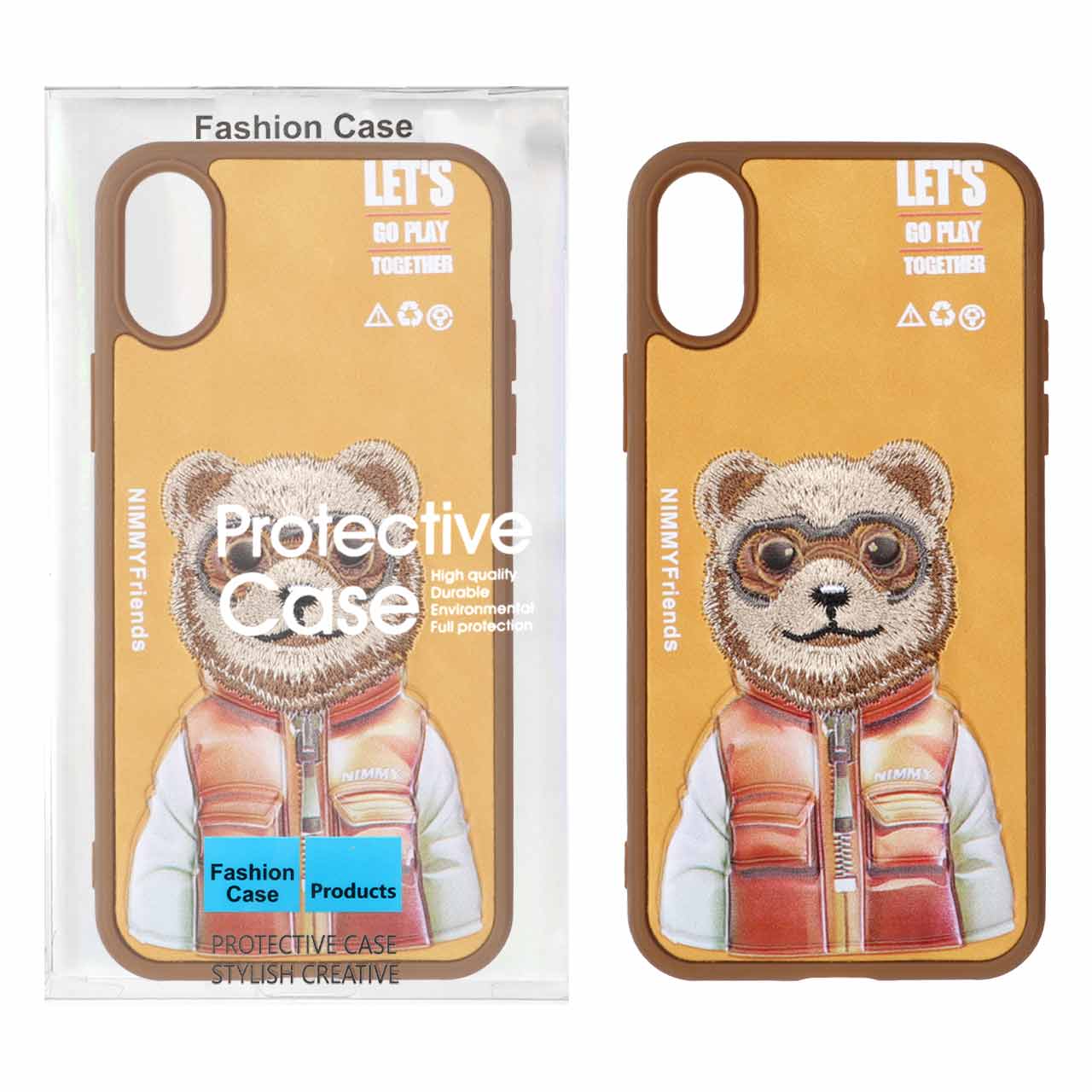 قاب Nimmy گلدوزی برجسته Apple iPhone X / iPhone XS - طرح 54