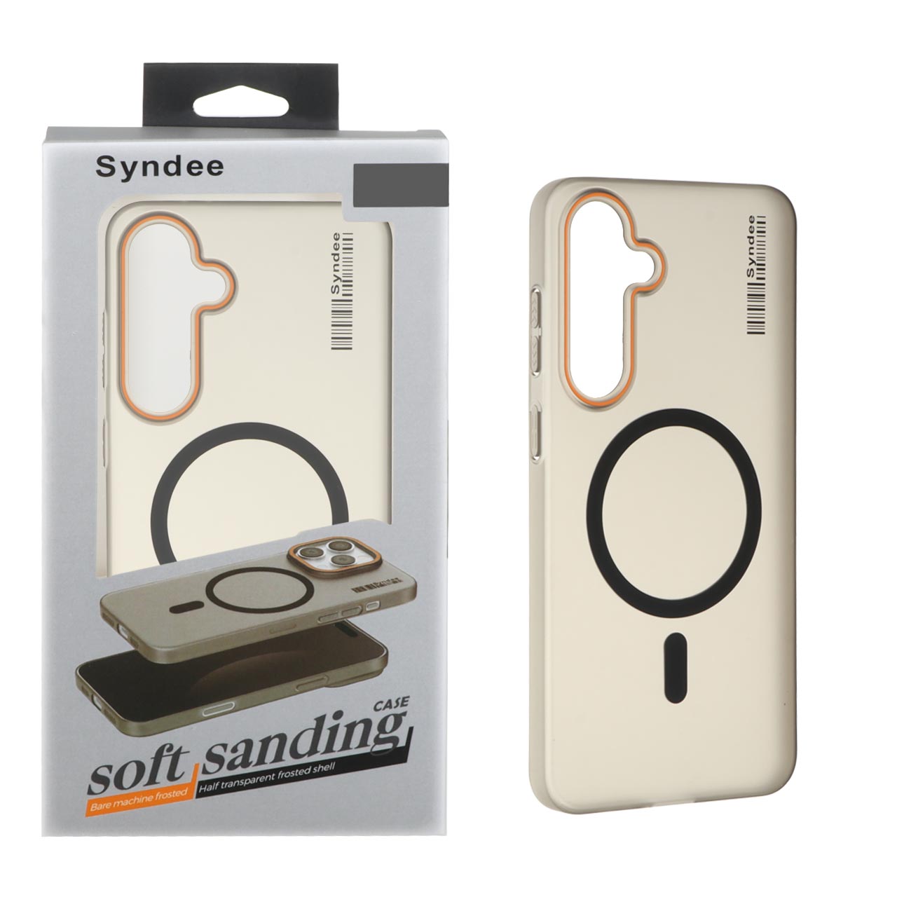قاب اورجینال Syndee پشت مات MagSafe مدل Samsung Galaxy S24 FE - مشکی (پک دار)