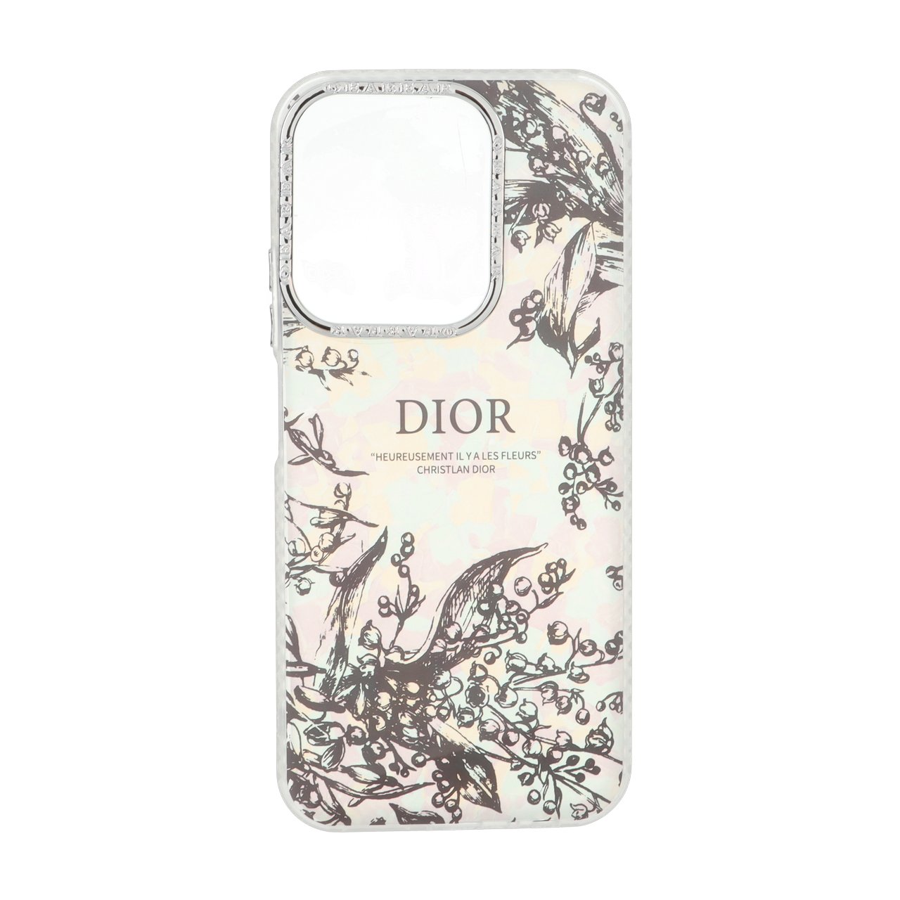 قاب طرح گل دیور (Dior) ماربل CEA Bear دور لنز کروم مناسب برای شیائومی ردمی 15 سی و پوکو سی 85