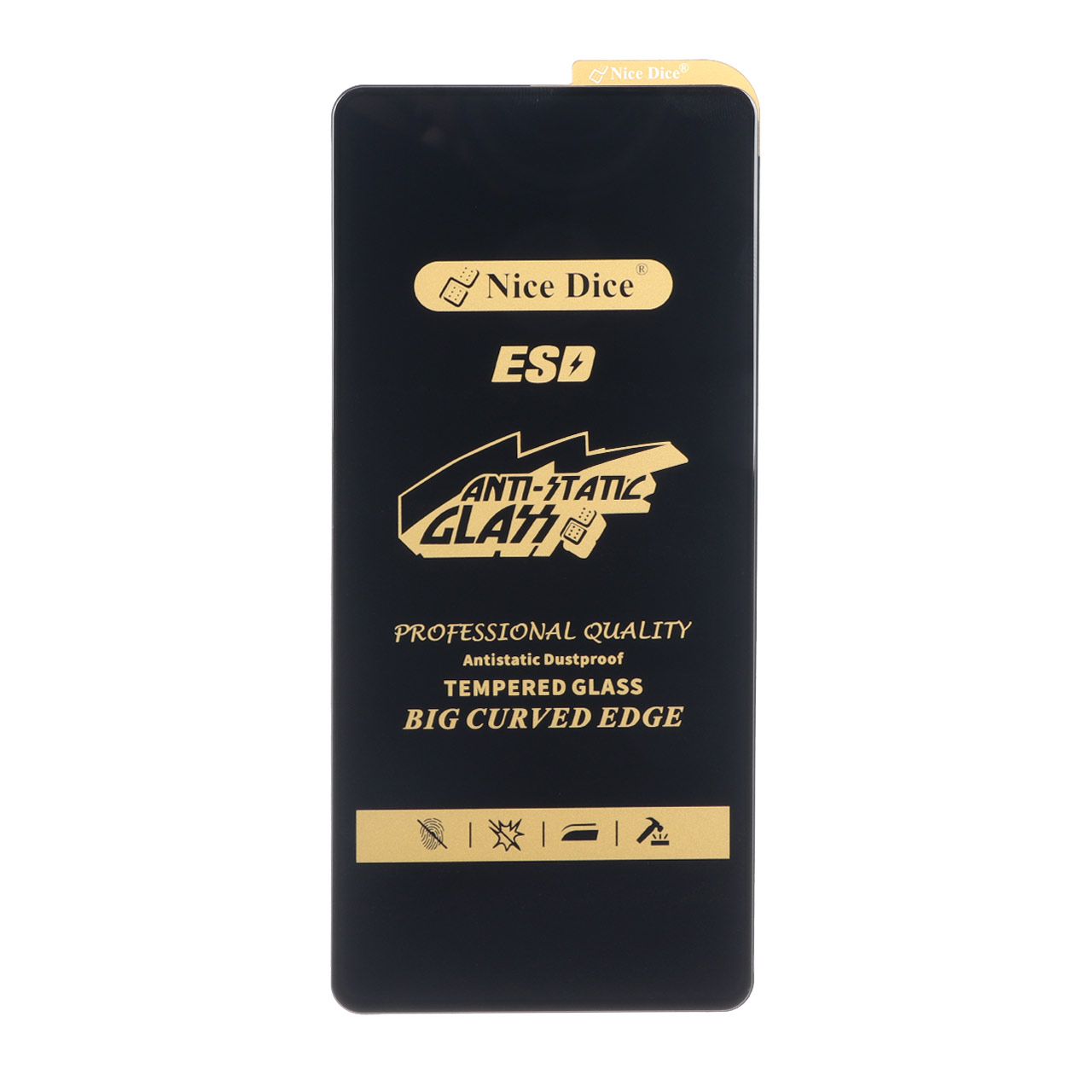 محافظ صفحه نمایش شیشه ای Full Cover ESD Anti Static - Nice Dice مدل Samsung Galaxy A71 / A72 / A73 / M51 / M52 / M53 / M54 / M62 / Note 12 Pro 5G / Note 12 Pro Plus / Poco X5 Pro / Poco F5