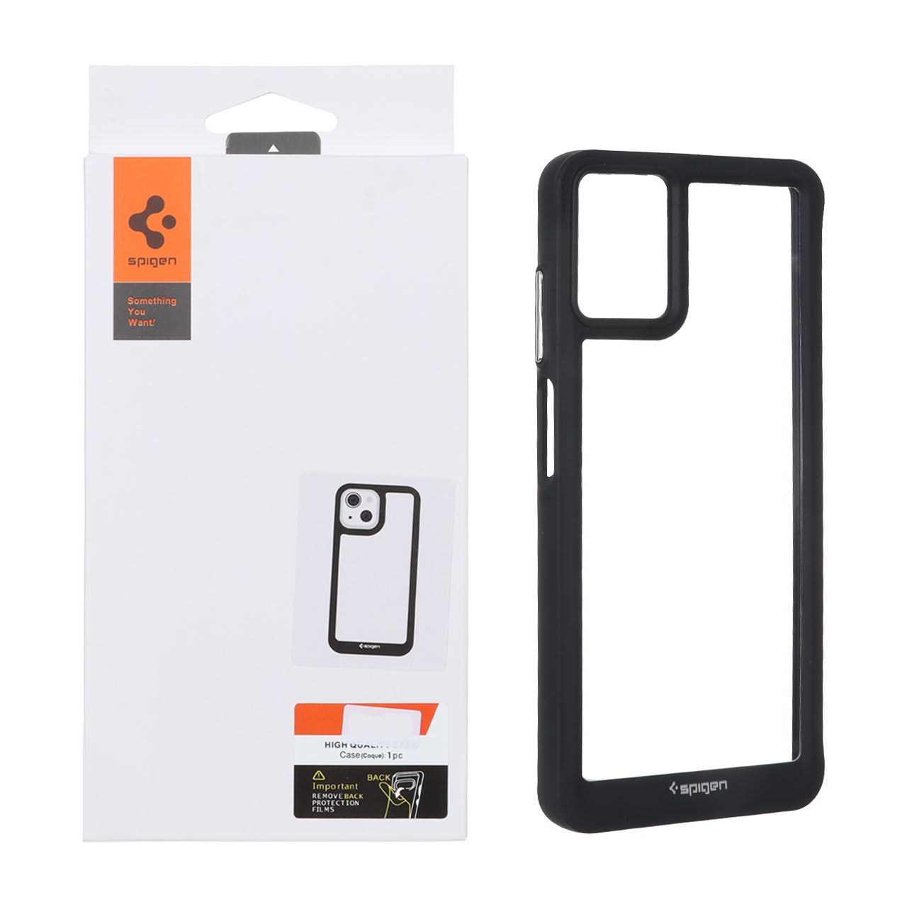 قاب Spigen طرح شفاف مشکی مناسب برای سامسونگ گلکسی A07