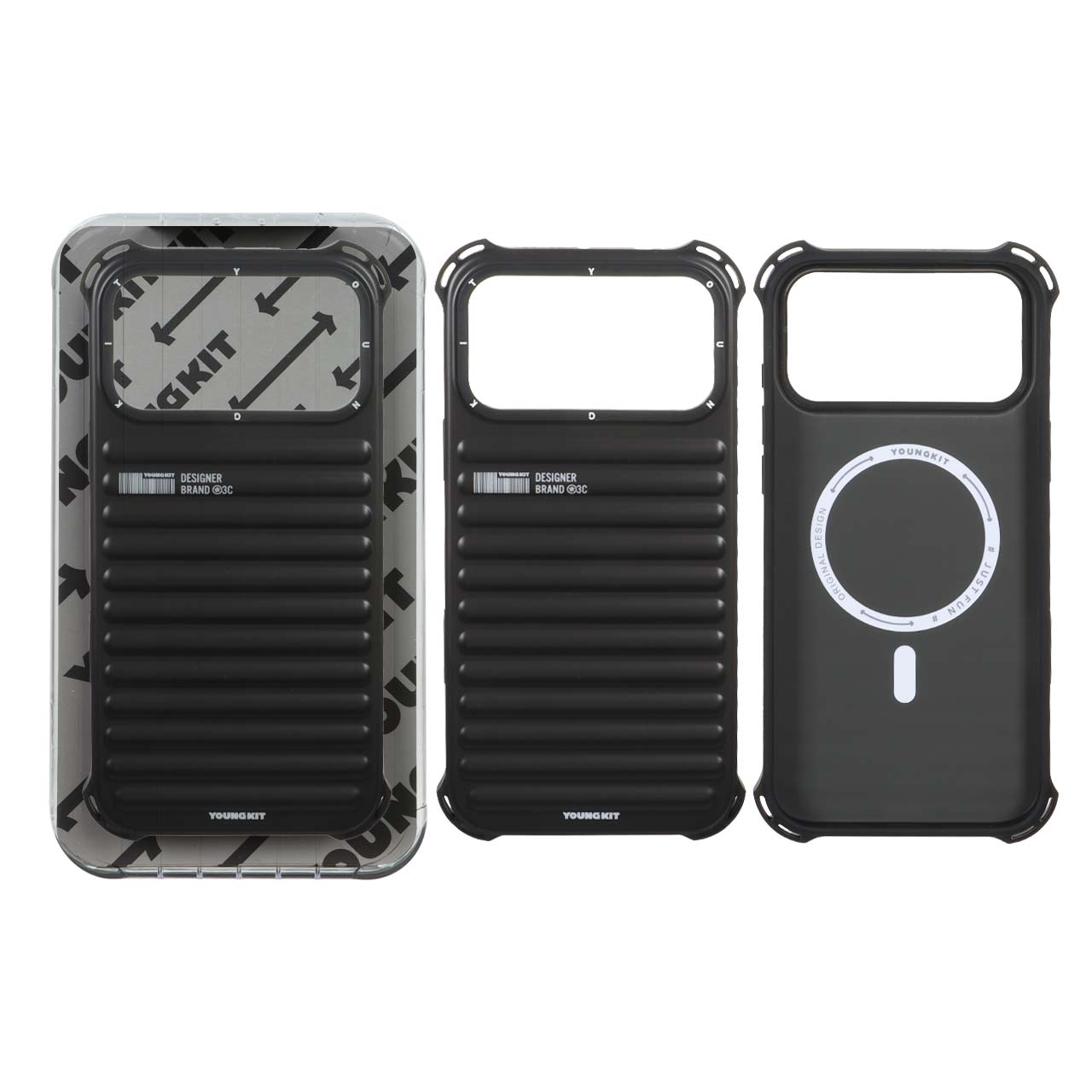 قاب مگ سیف YoungKit اورجینال آیفون 17 پرو مکس - مشکی
