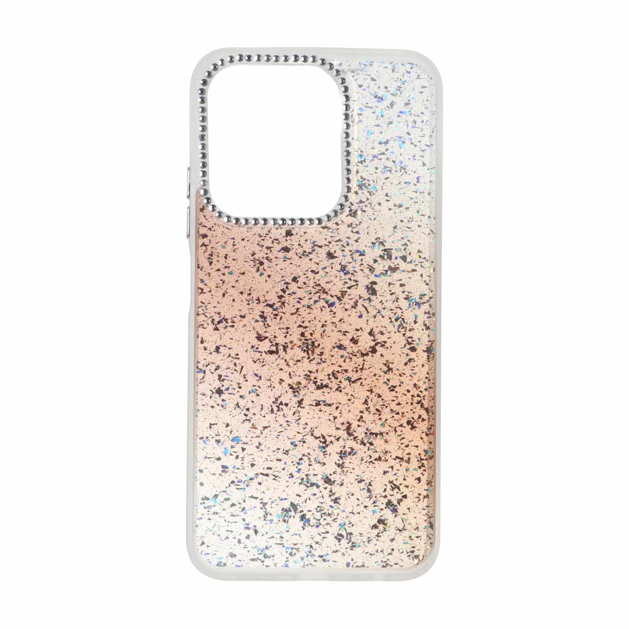 قاب اکلیلی دور مات نگین دار قهوه‌ای مناسب برای شیائومی ردمی 15C و پوکو C85