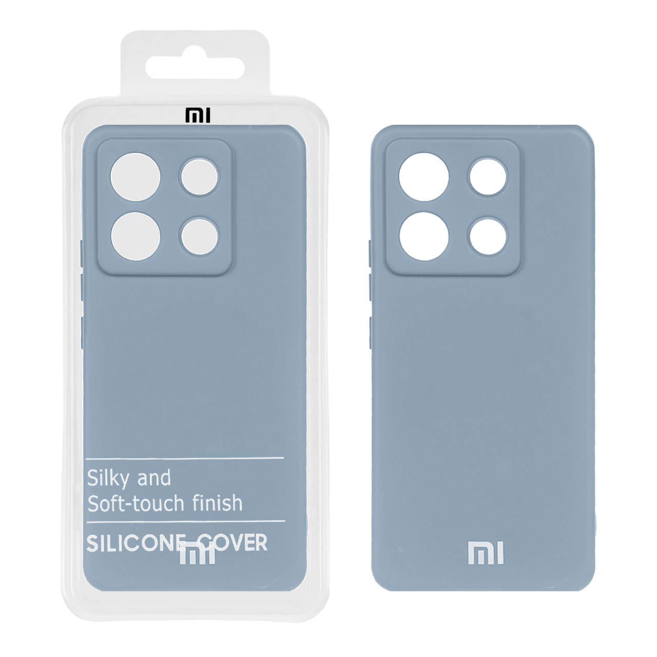قاب نیو سیلیکون محافظ لنزدار RFF مدل Xiaomi Redmi Note 13 Pro 5G / Poco X6 5G - آبی فیلی (پک دار)