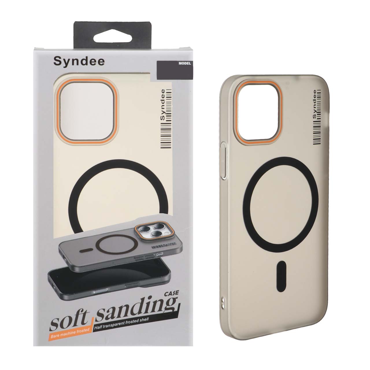 قاب اورجینال Syndee پشت مات MagSafe مدل Apple iPhone 12 Pro / iPhone 12 - مشکی (پک دار )