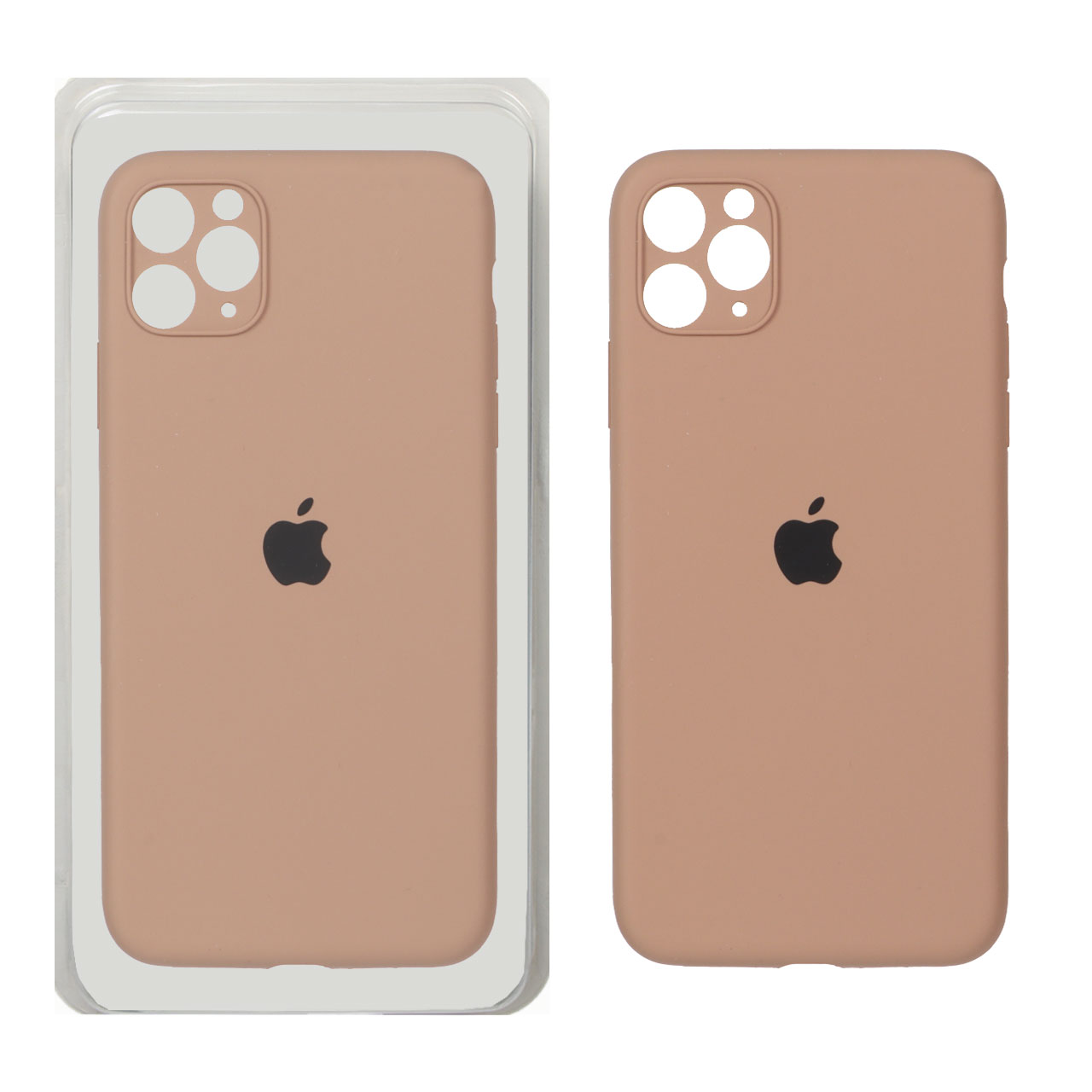 قاب سیلیکونی پاک کنی محافظ لنزدار اورجینال Apple iPhone 11 Pro Max - صحرایی (پک اصلی)