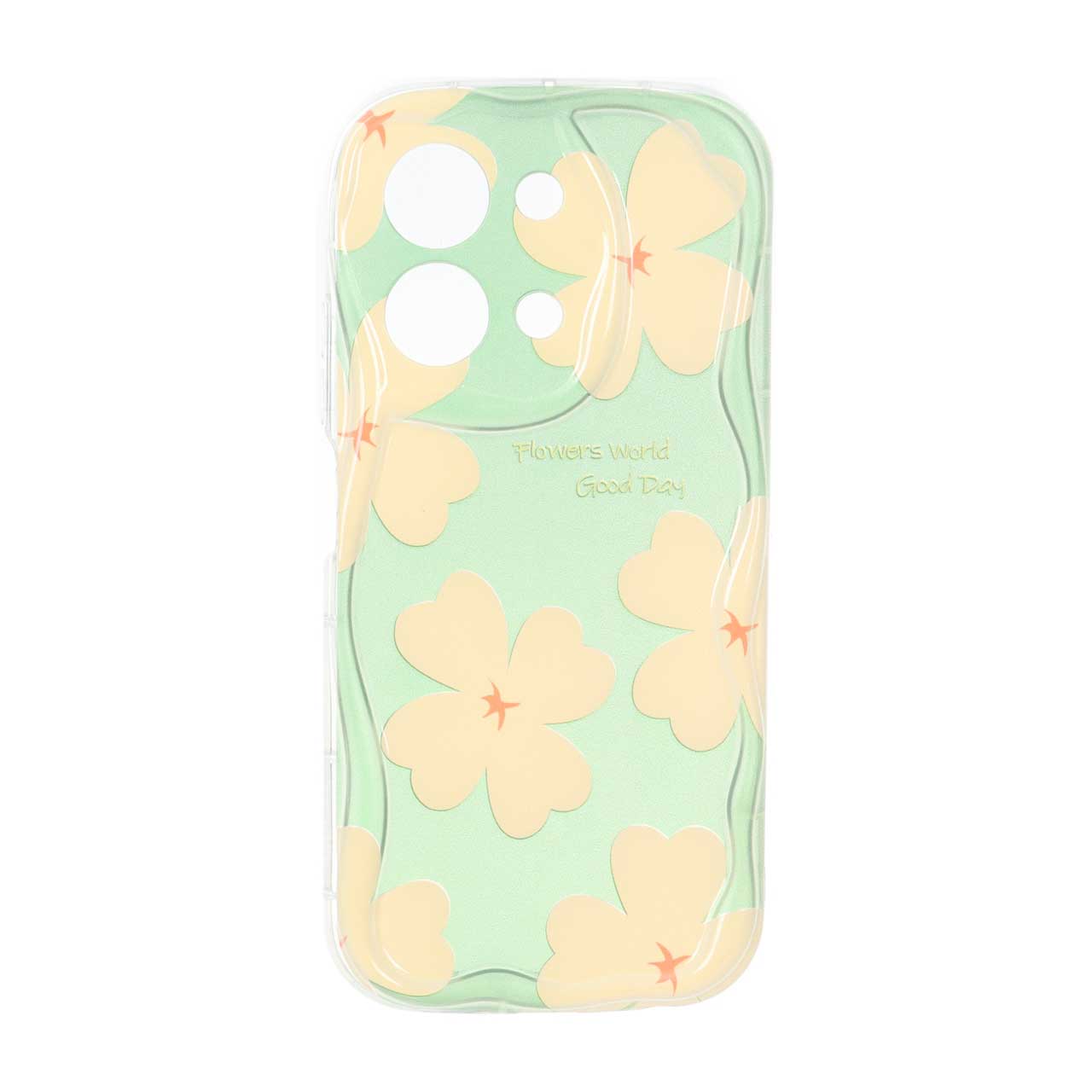 قاب کنگره‌ای ژله‌ای طرح‌دار محافظ لنزدار مناسب برای Xiaomi Redmi 15C / Poco C85