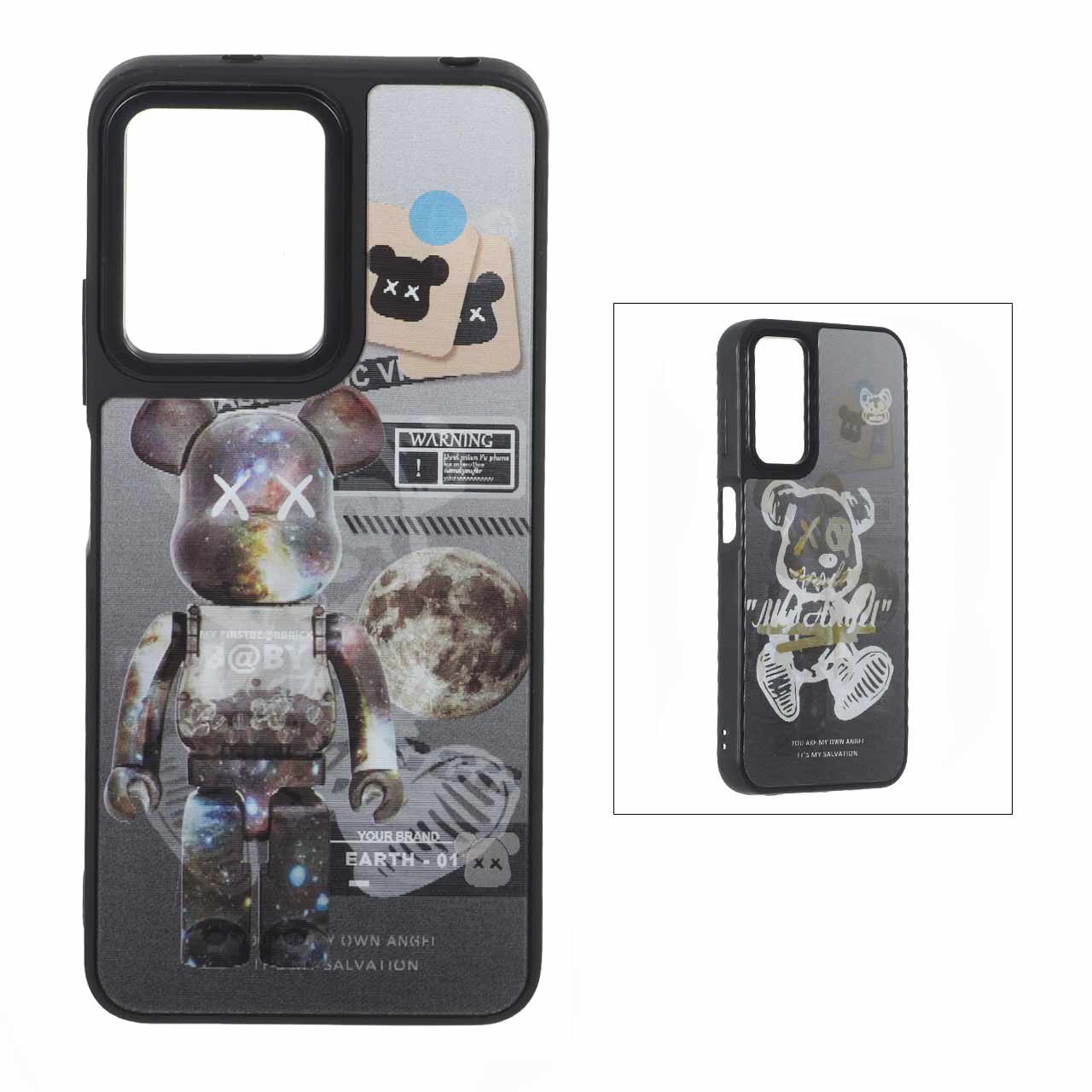قاب طرح هولوگرافیک 3D Bearbrick فضایی مناسب برای شیائومی ردمی نوت ۱۲ 4G