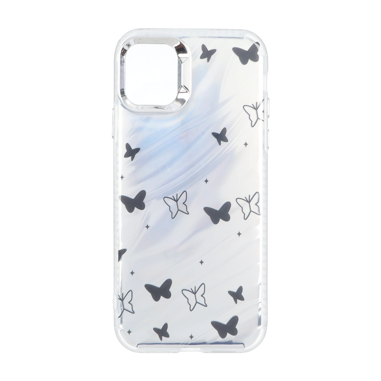 قاب Pucker هفت رنگ دور ژله ای مات لنز کروم Apple iPhone 11 - طرح 335