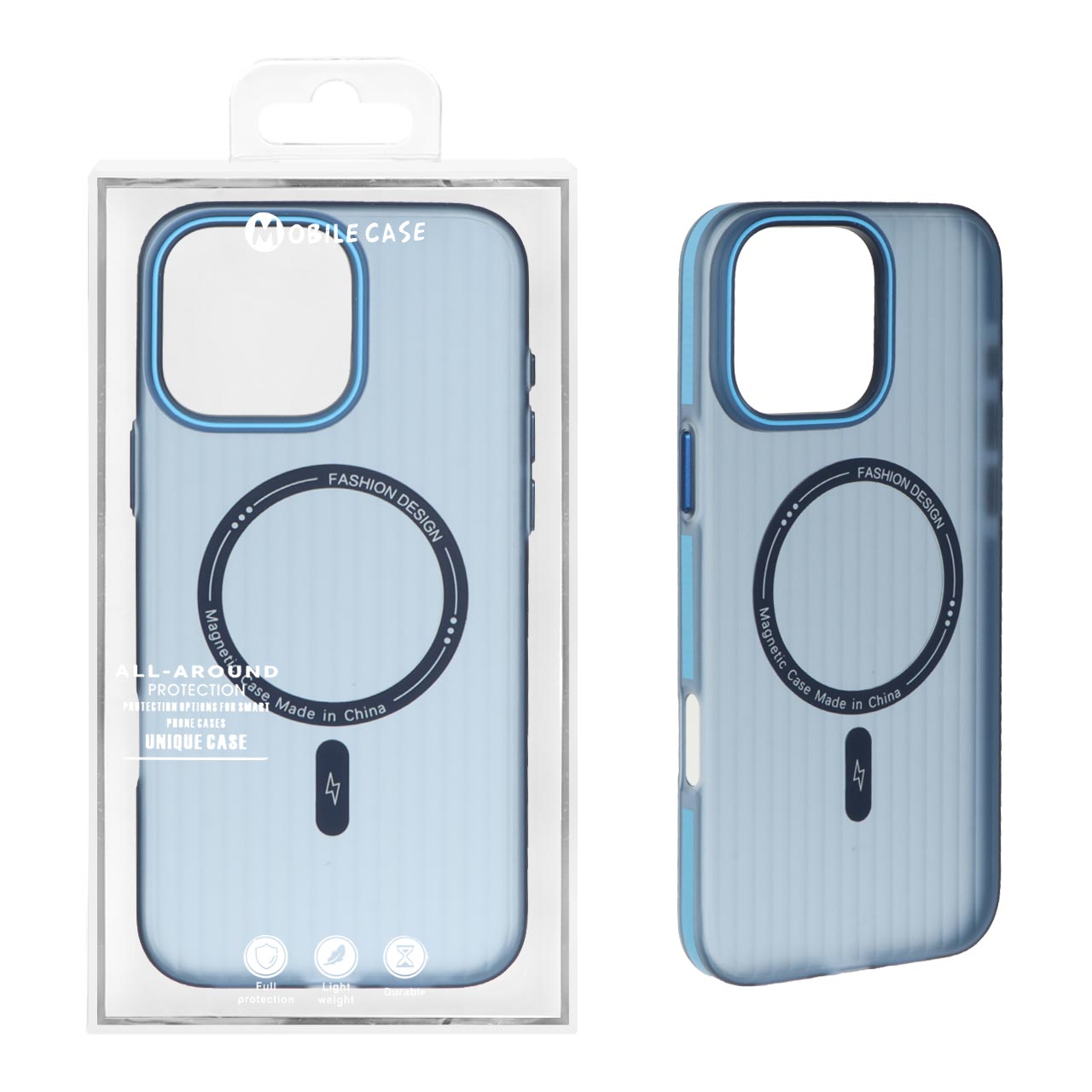 قاب اورجینال Fashion Design کرکره ای مات MagSafe مدل Apple iPhone 16 Pro Max - سرمه ای