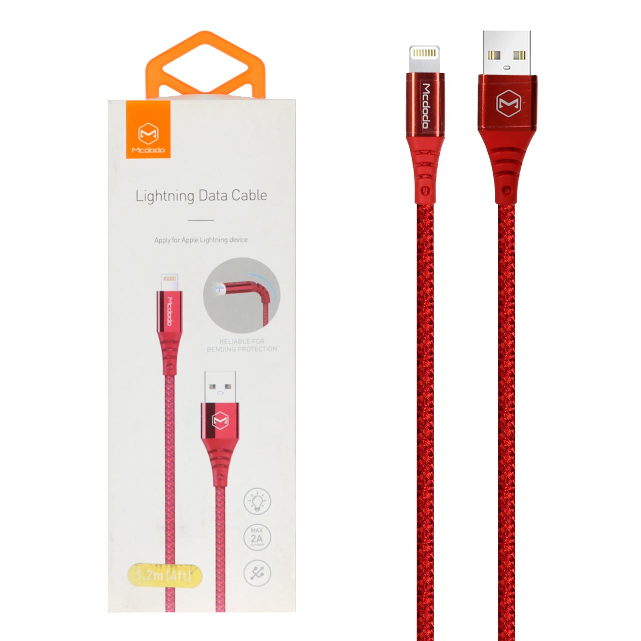 کابل شارژ 1.2 متری آیفون Mcdodo مدل CA-5092 - قرمز