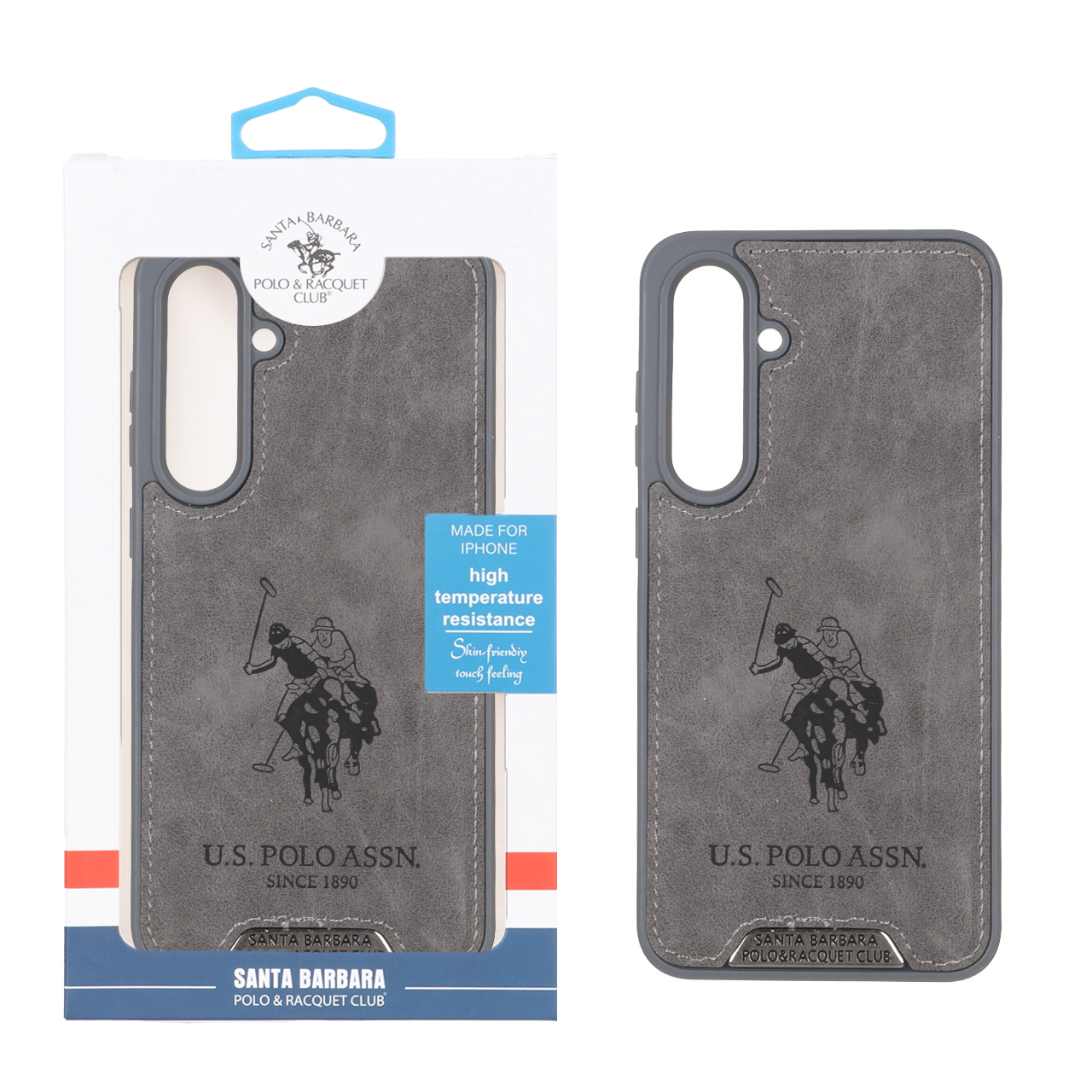 قاب طرح US Polo Assn جیر خاکستری مناسب برای سامسونگ گلکسی S24 FE