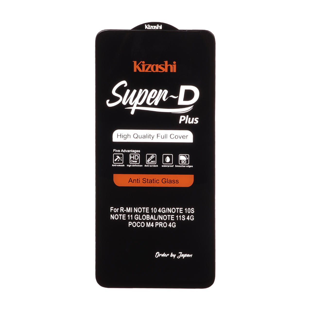 محافظ صفحه نمایش شیشه‌ای فول کاور کیزاشی SuperD Plus مناسب شیائومی ردمی نوت 12S / ردمی نوت 11 / ردمی نوت 10 و پوکو M5S / M4 Pro